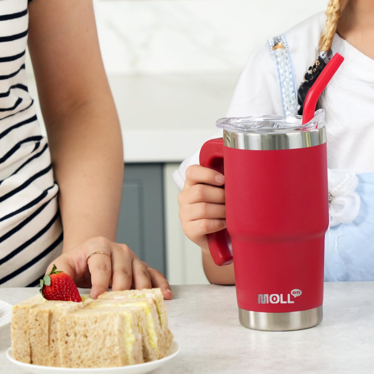 16 oz Insulated Stainless Steel Tumbler with Handle