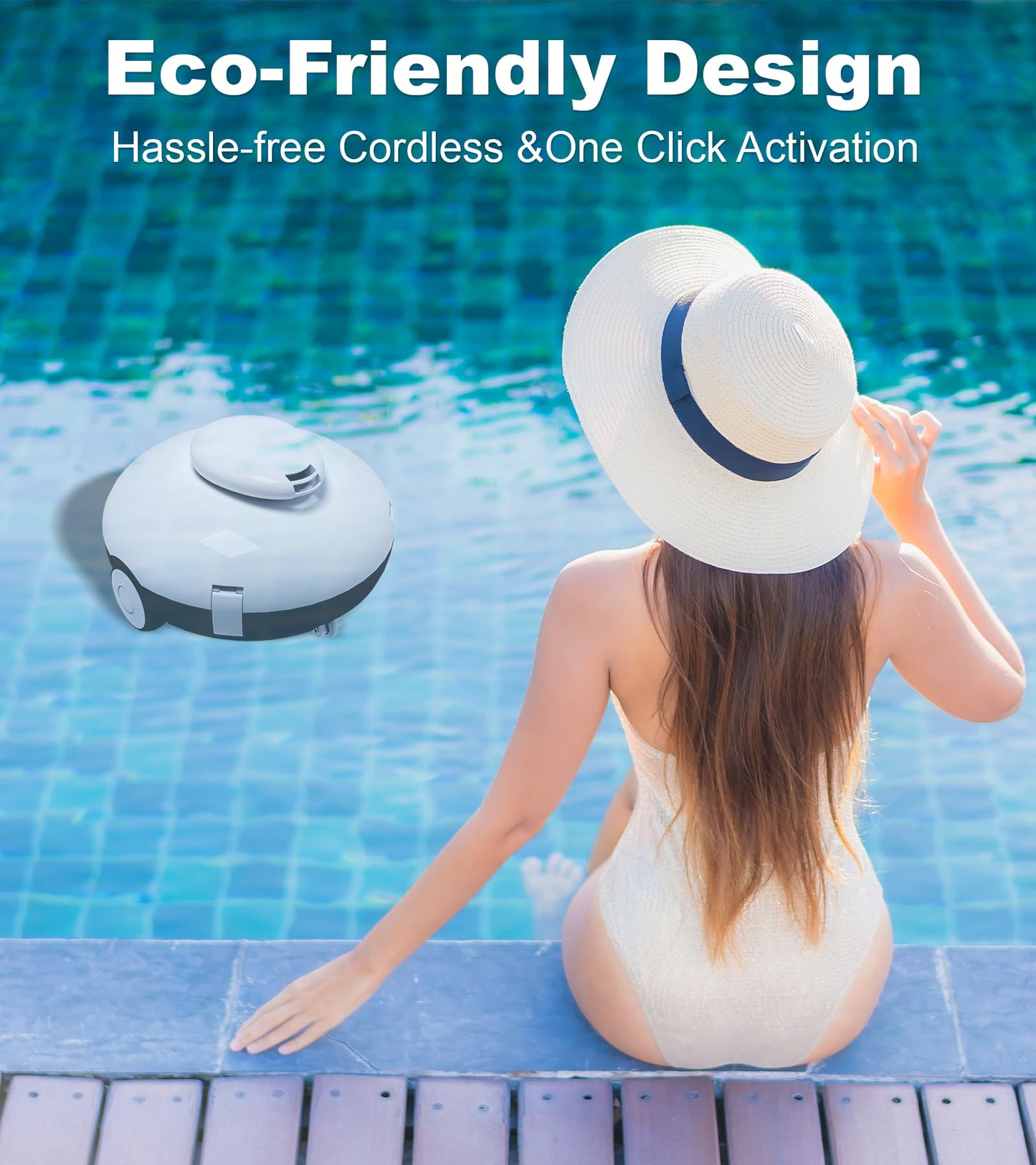 Cordless Robotic Pool Vacuum Cleaner by AQUVII
