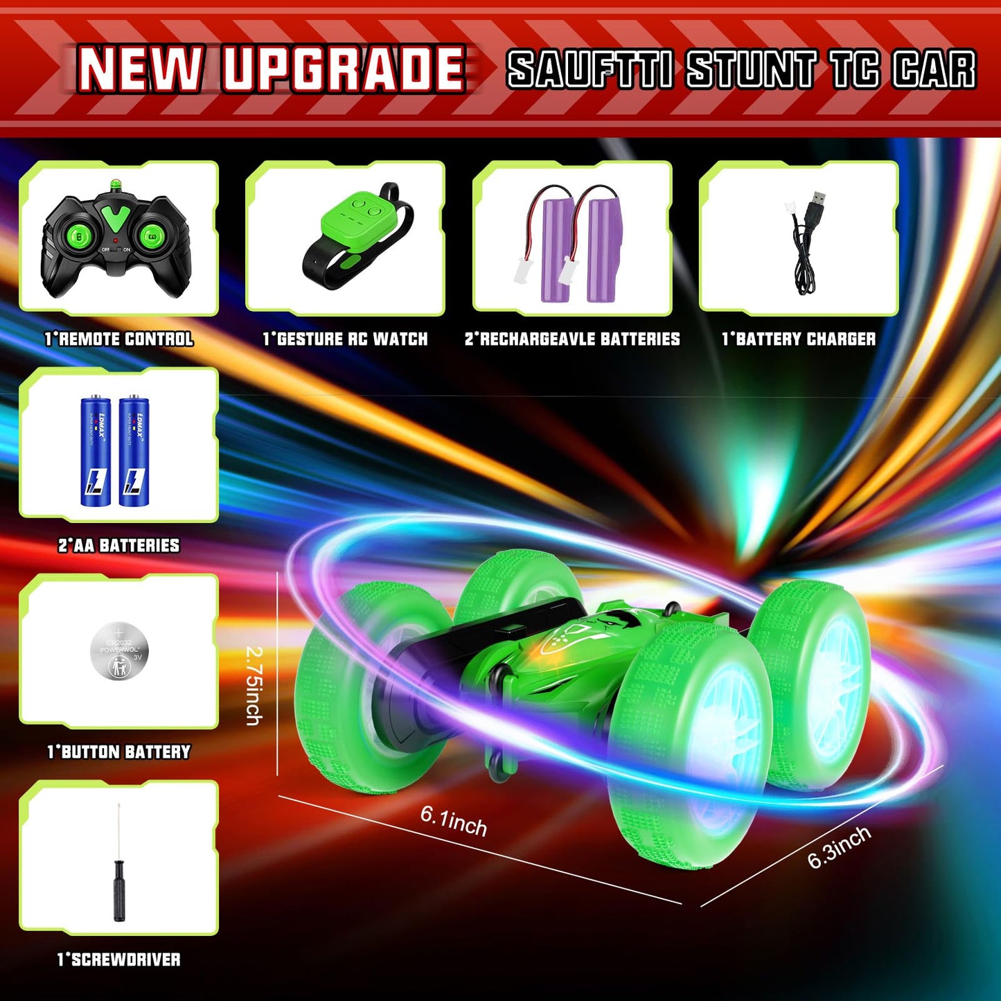 Gesture Sensor RC Stunt Car for Kids