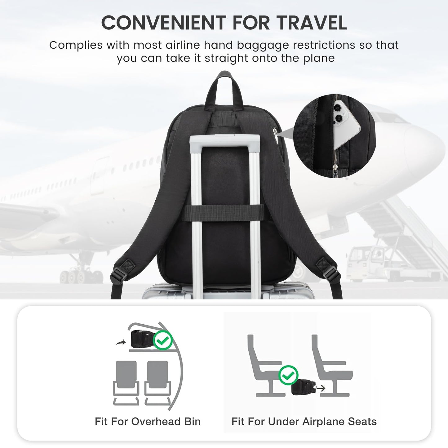 LOVEVOOK Waterproof Laptop Backpack for 15.6"