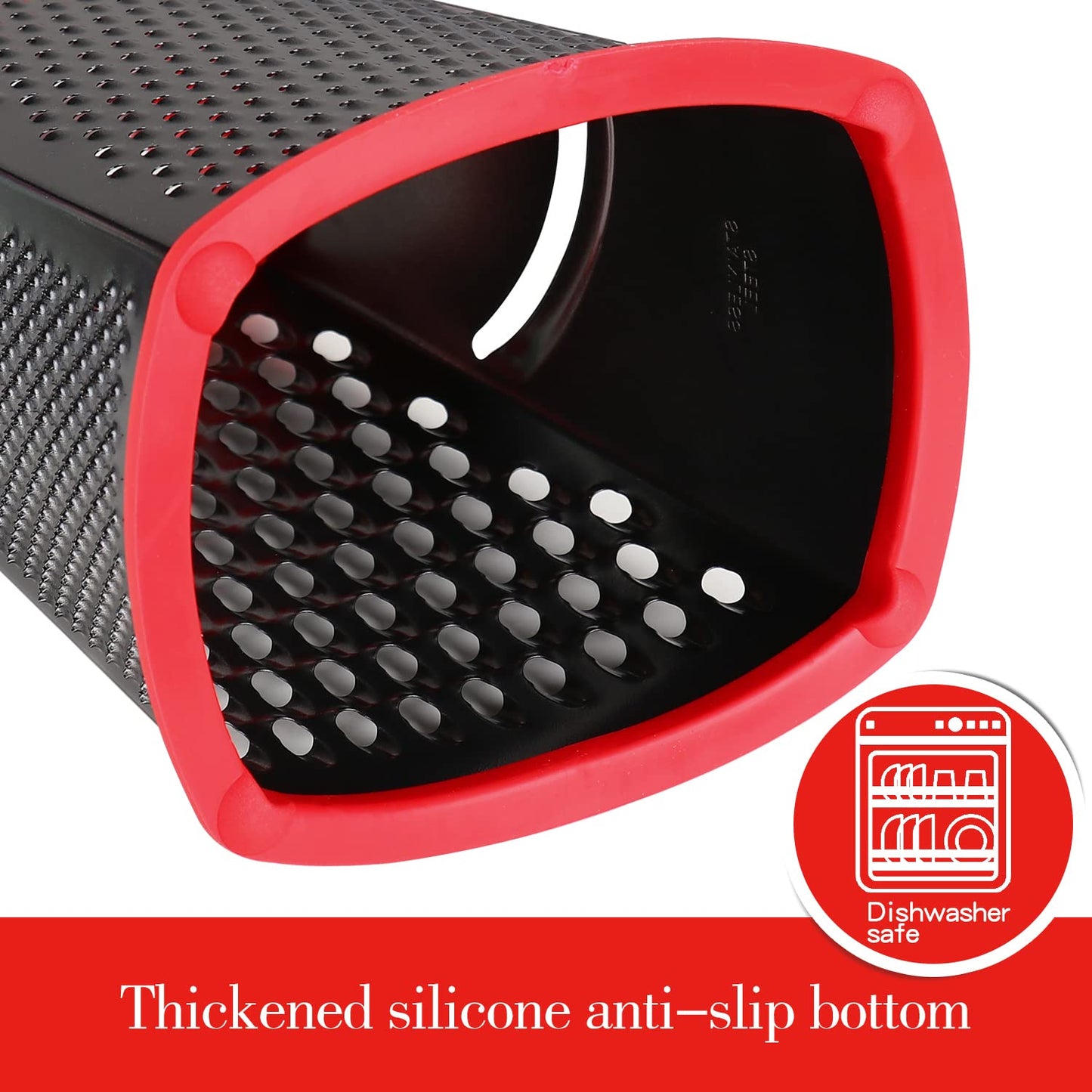 Stainless Steel Box Grater with Handle and Container