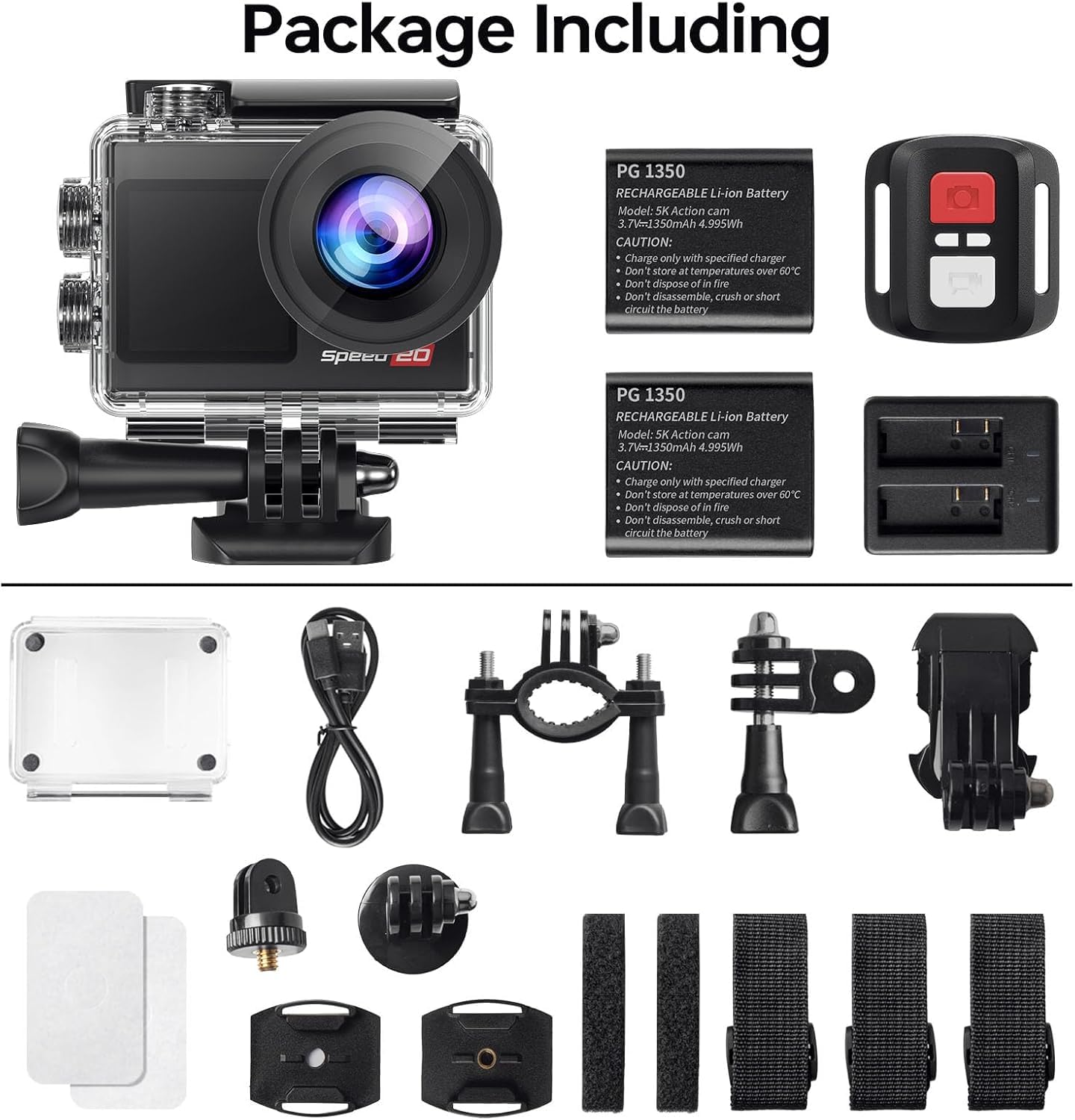 Hiicam 4K Waterproof Action Camera with Stabilization