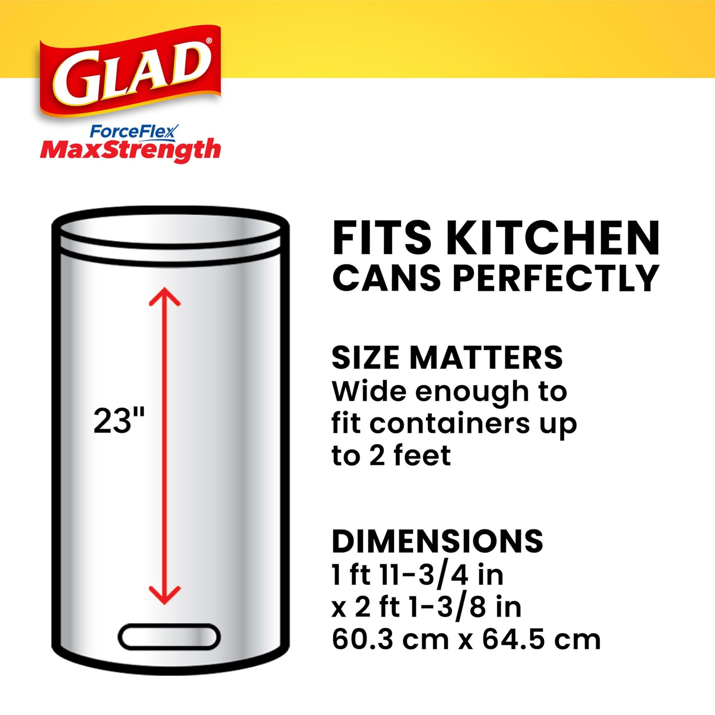 90 Count Glad ForceFlex Tall Kitchen Trash Bags