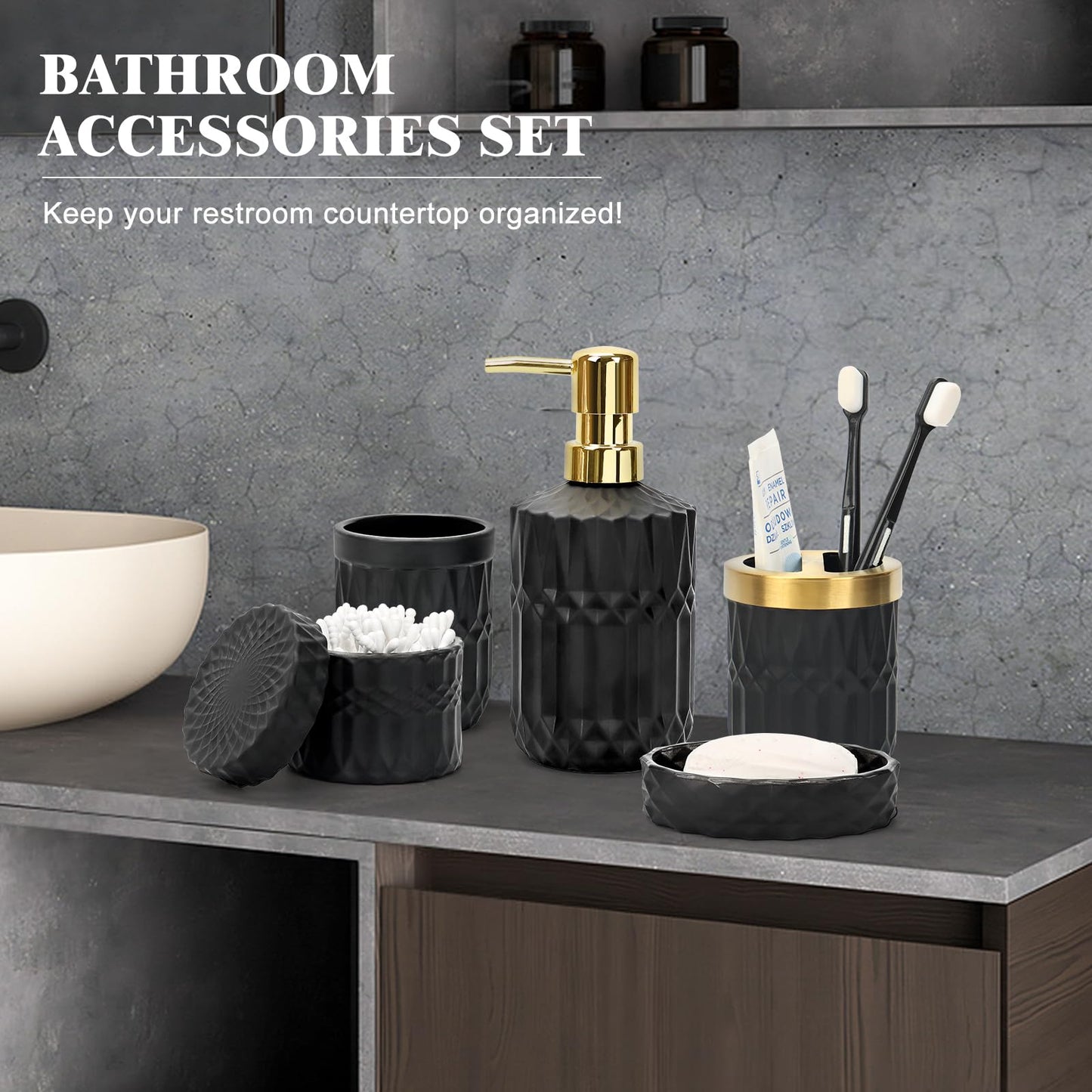 5-Piece Bathroom Accessories Set by Ulable