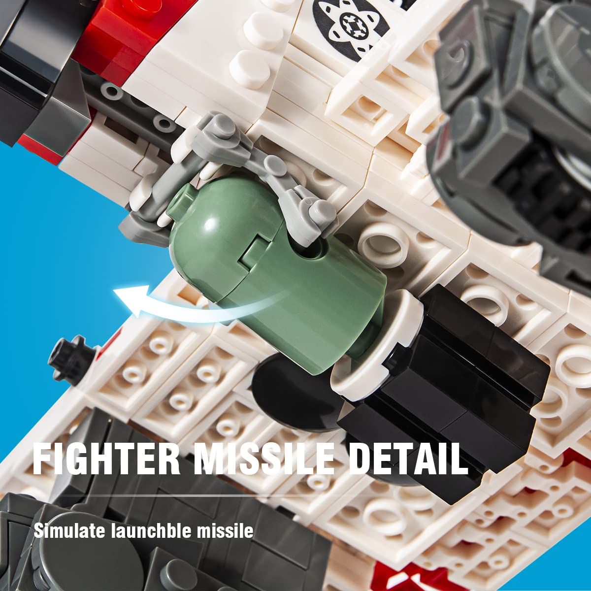 Military Airplane Building Blocks Set, 649 Pieces