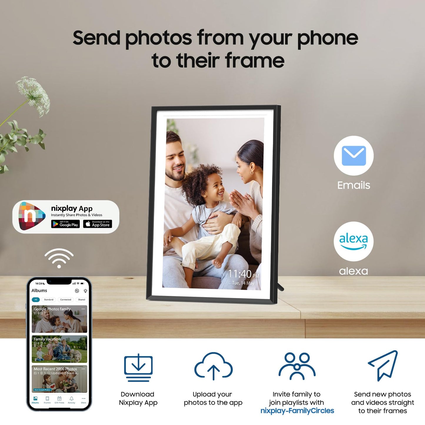 10.1" WiFi Digital Picture Frame with Cloud Storage
