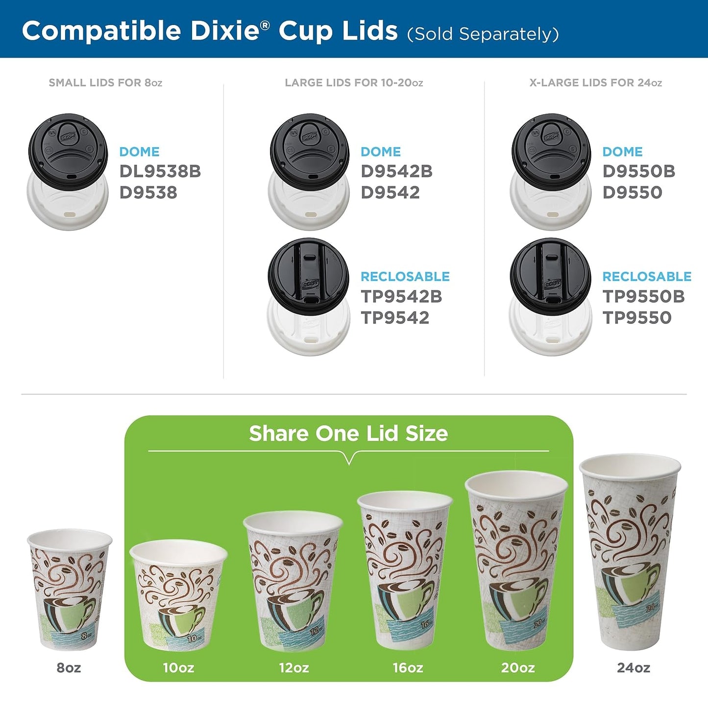 500 Count Dixie 12 Oz Insulated Coffee Cups.