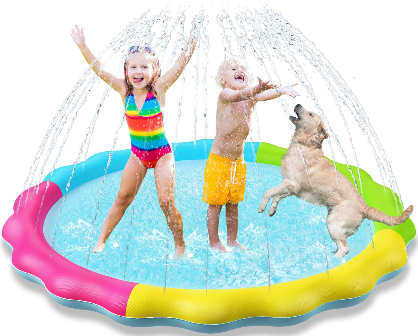 Jasonwell Kids Splash Pad Water Play Mat