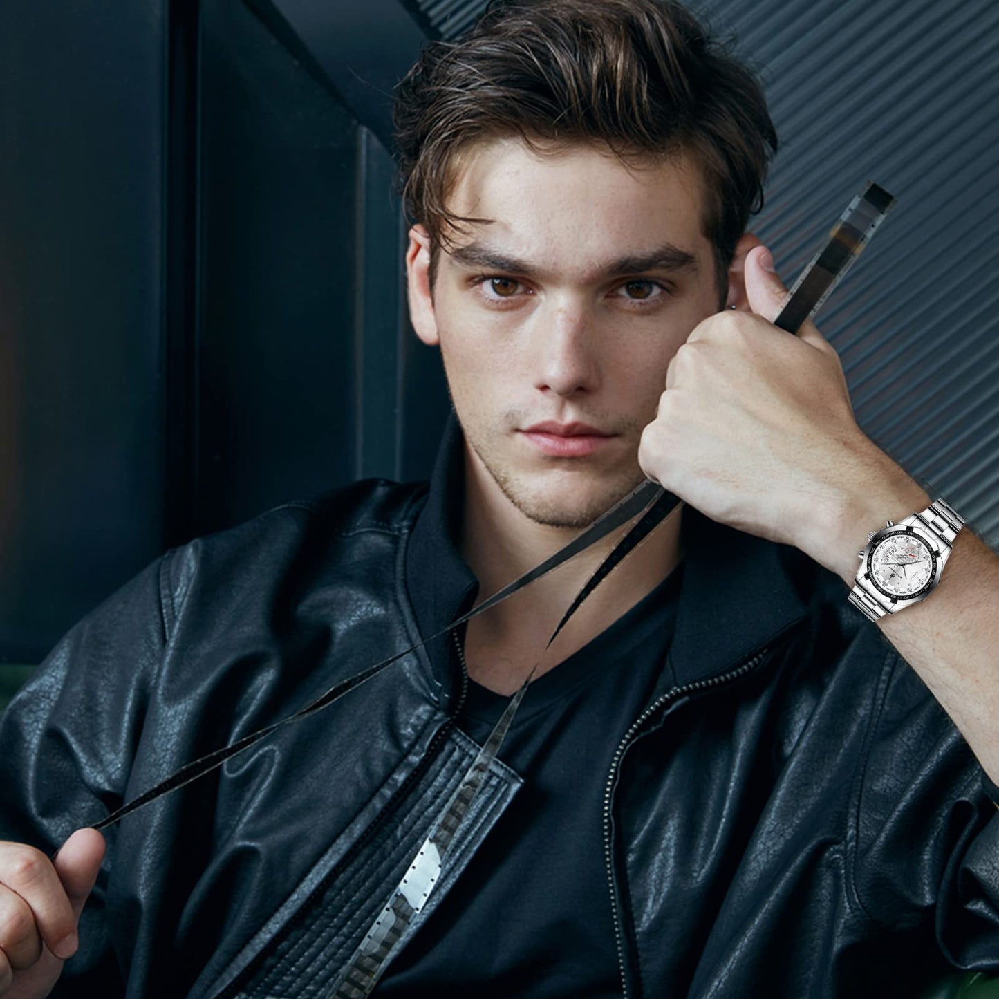 BY BENYAR AKNIGHT Watches for Men Quartz Movement Watch,Waterproof Luminous Men's Watch, Stainless Steel Strap Business Watches