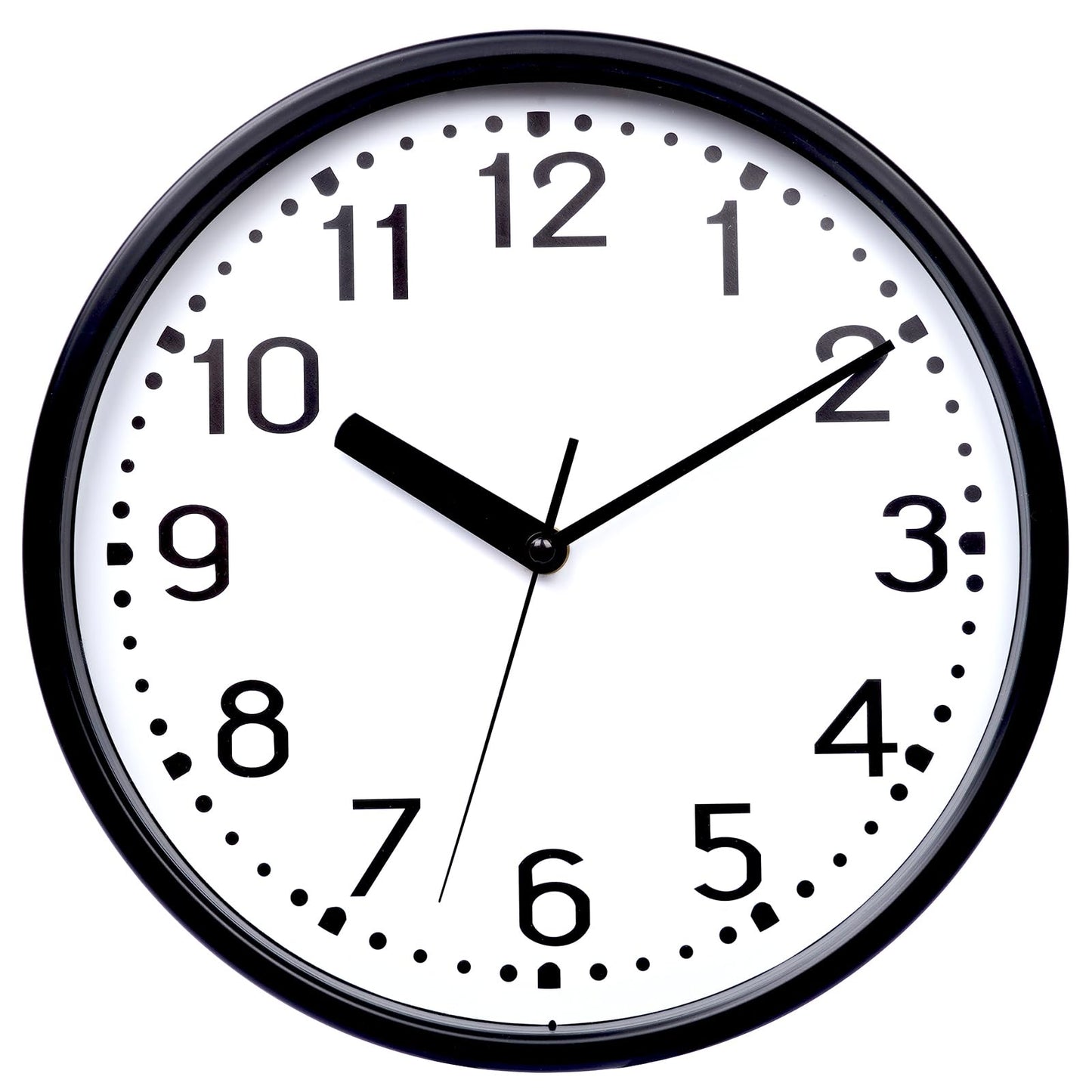 Hiopeak 11 Inch Wall Clock Black Silent, Non-Ticking Decorative Rustic Analog Quartz Wall Clock Battery Operated for Bedroom Living Room Kitchen Farmhouse Office School (Black)
