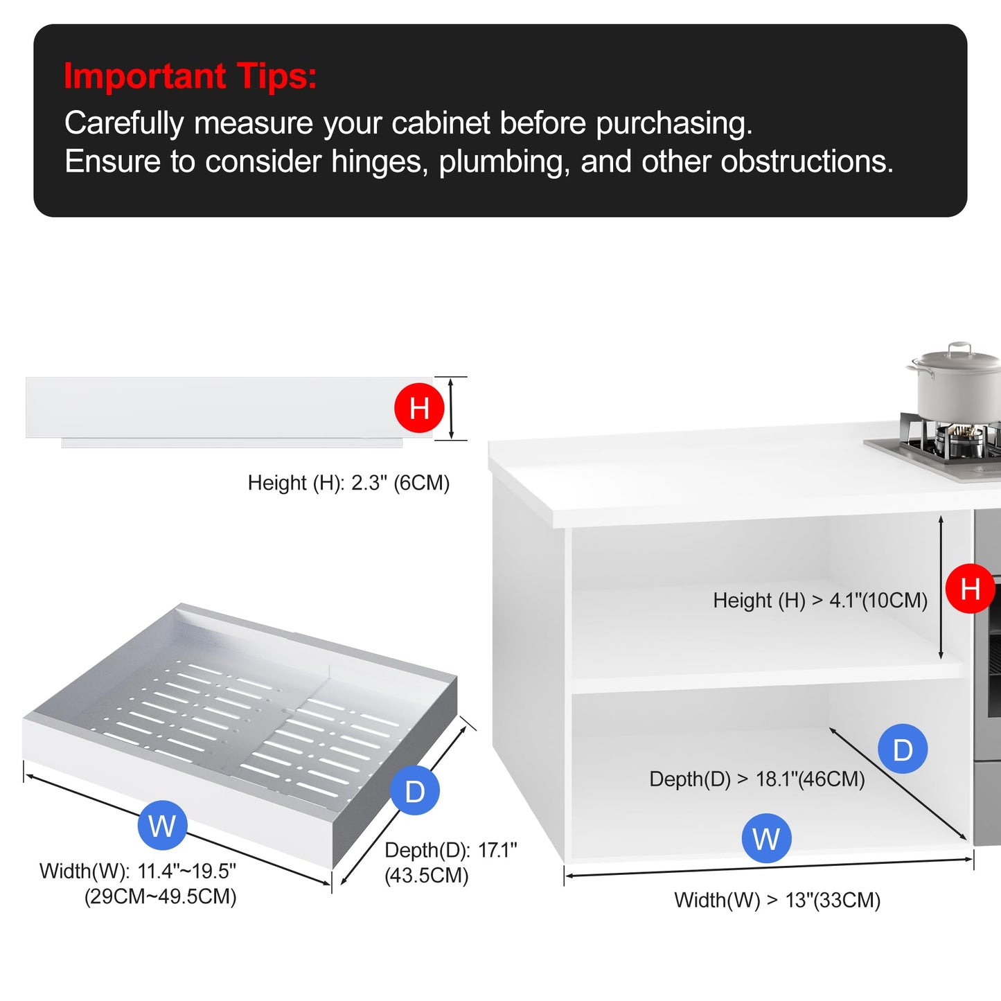 Expandable Under Cabinet Pot and Pan Organizer