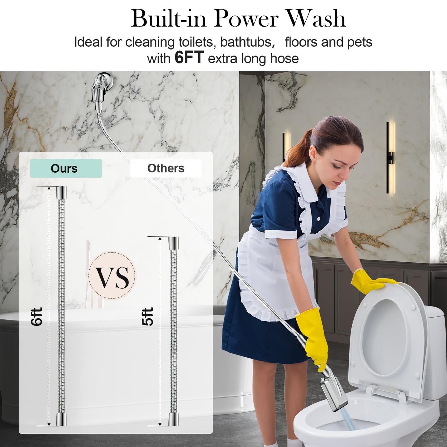High Pressure Handheld Shower Head with Filters