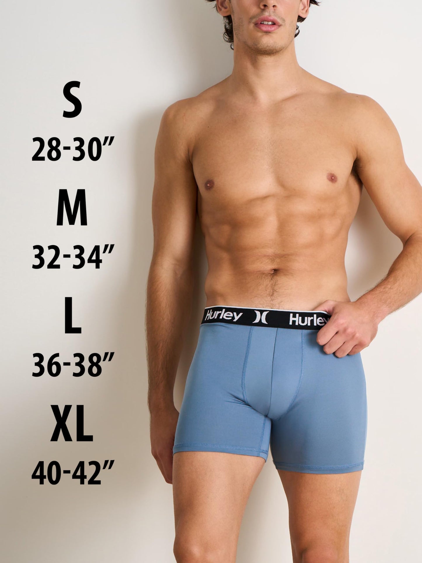 5 Pack Hurley Stretch Boxer Briefs for Men