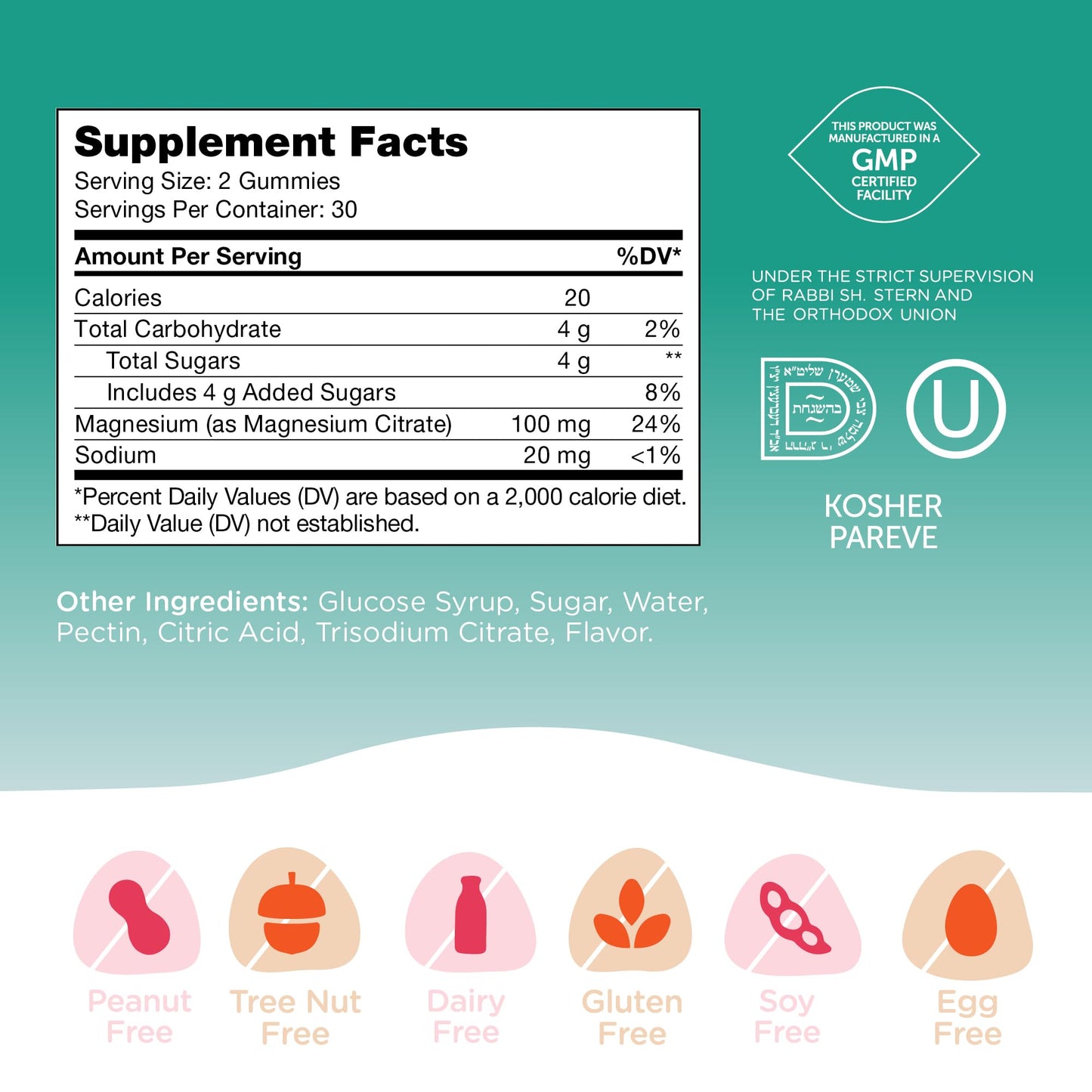 Chapter One Magnesium Gummies, Great Tasting Magnesium for Kids, Calm Kids Magnesium, Magnesium Gummies for Women and Men, Raspberry and Mango Flavored, Certified Kosher, (60 Flavored Gummies)