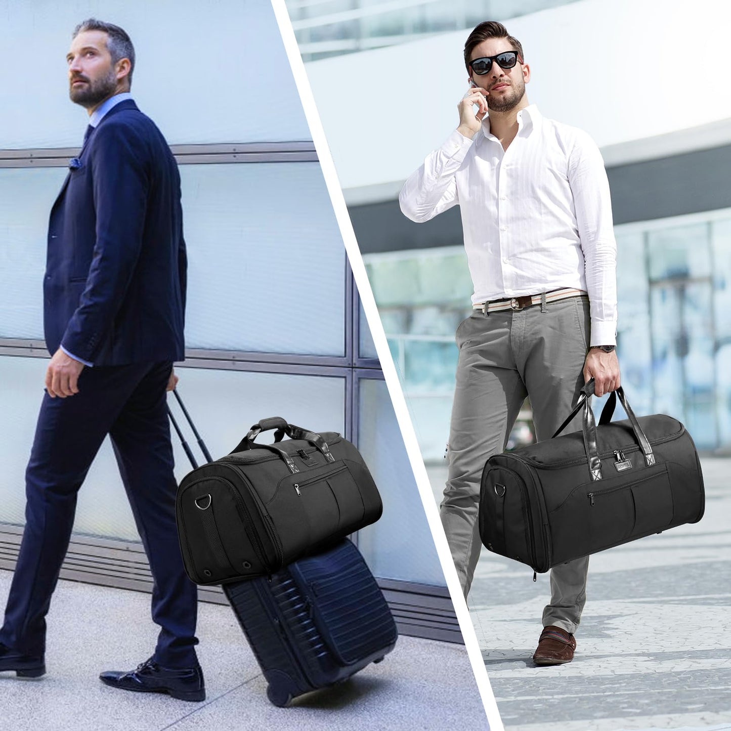HOMIEE 2-in-1 Travel Duffle Bag with Shoe Compartment