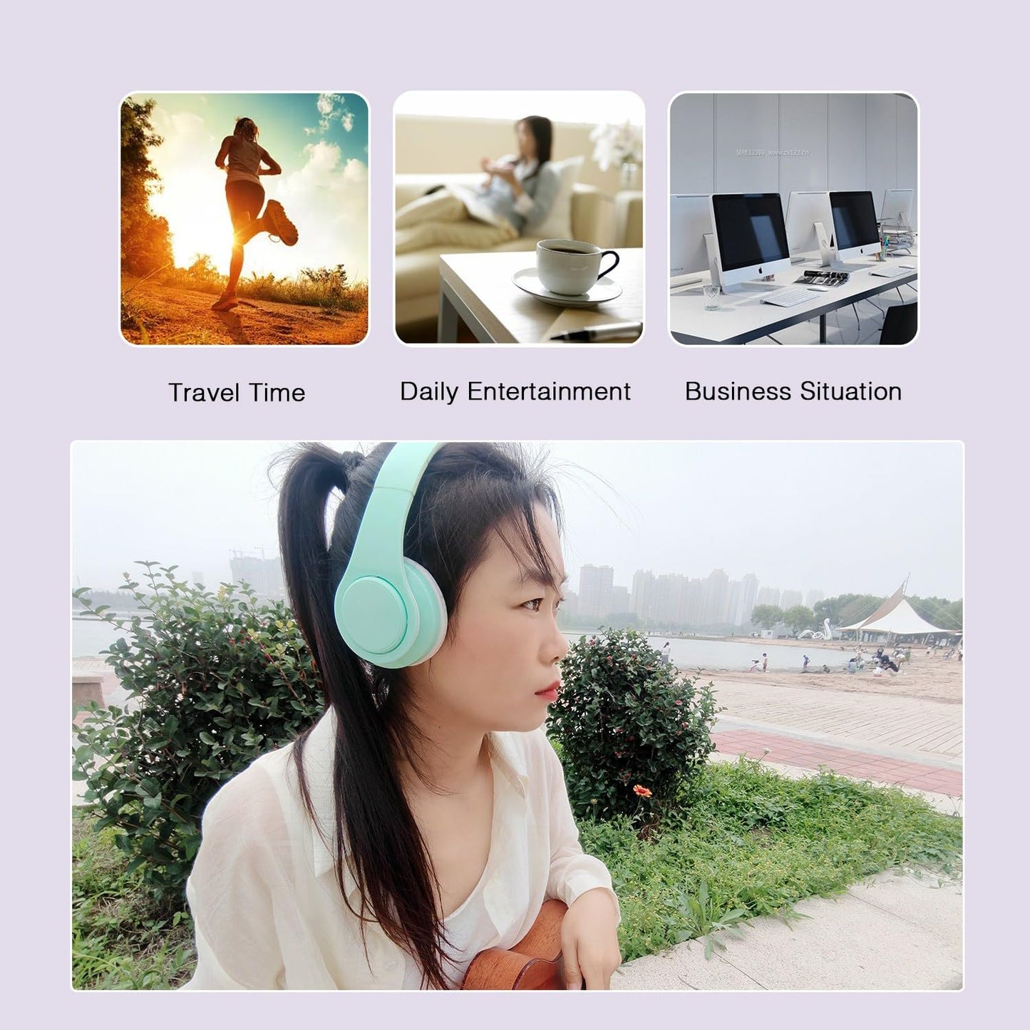 Bluetooth Over-Ear Headphones with FM & Micro SD