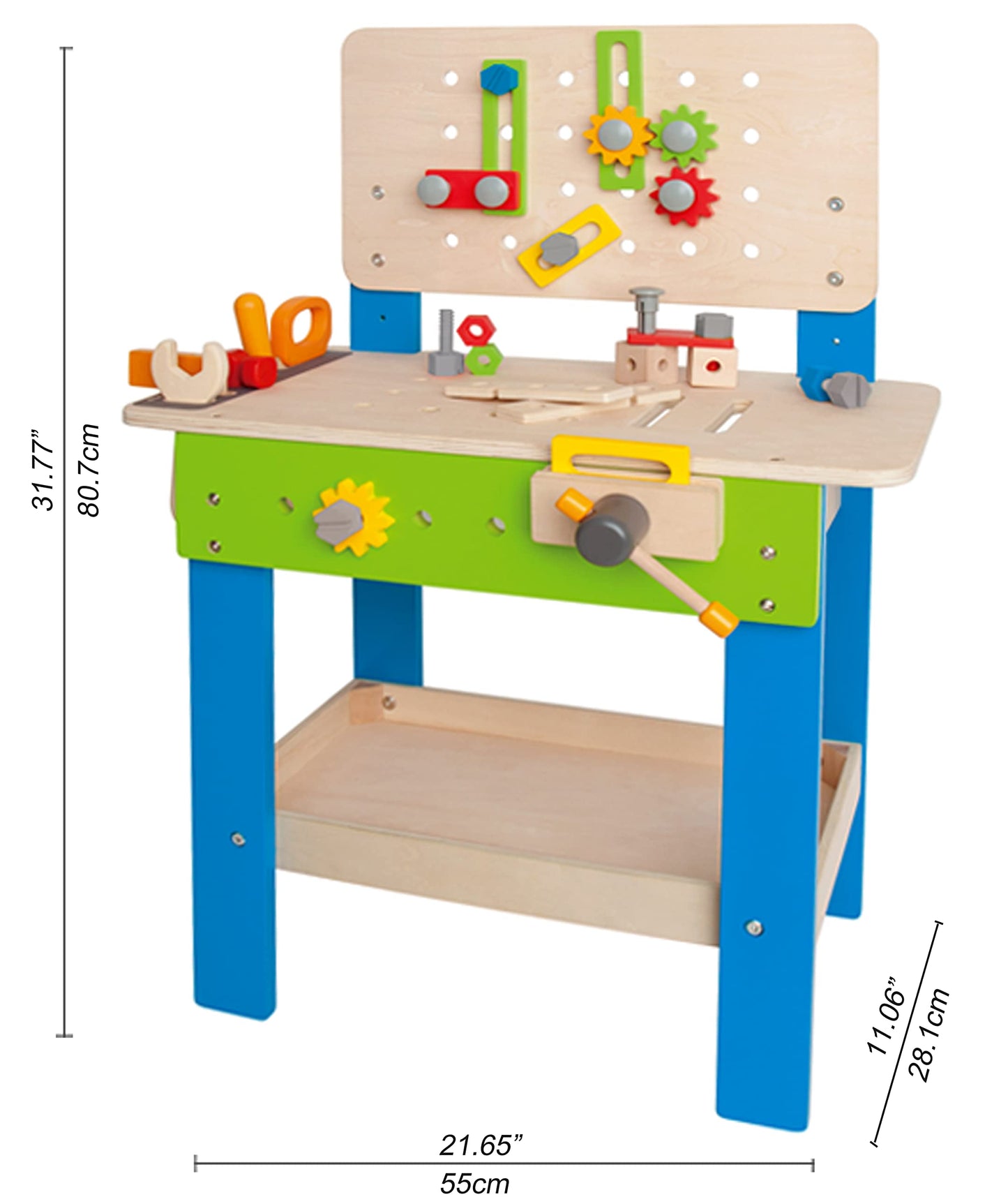 Hape Wooden Toolbench Pretend Play Builder Set