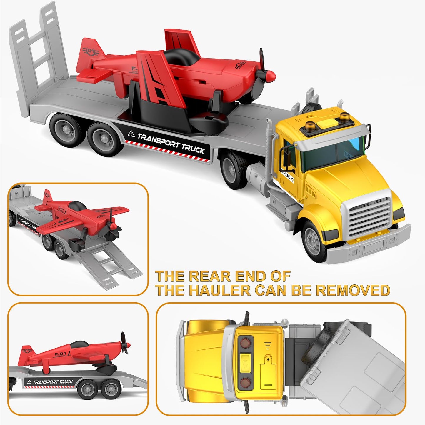 DOWELLIN Large Police Truck Toy for Kids