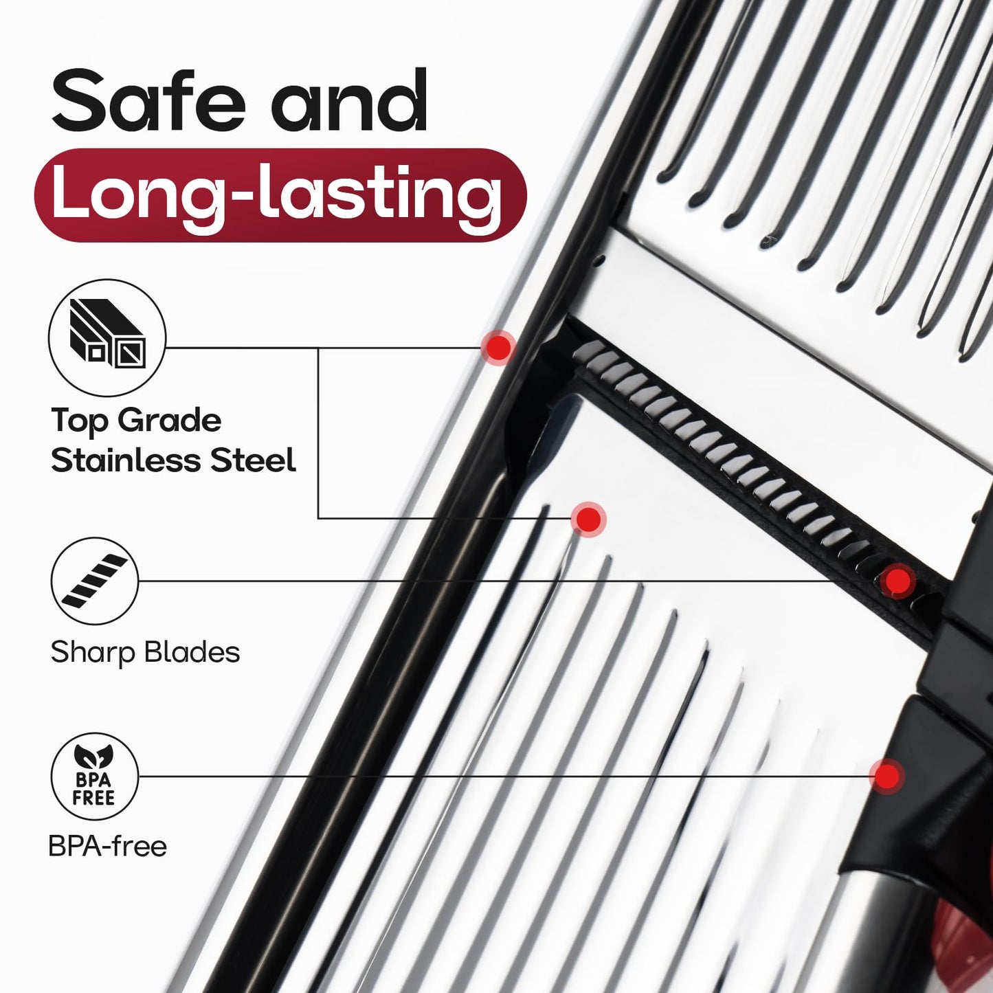 Adjustable Stainless Steel Mandoline Slicer for Vegetables