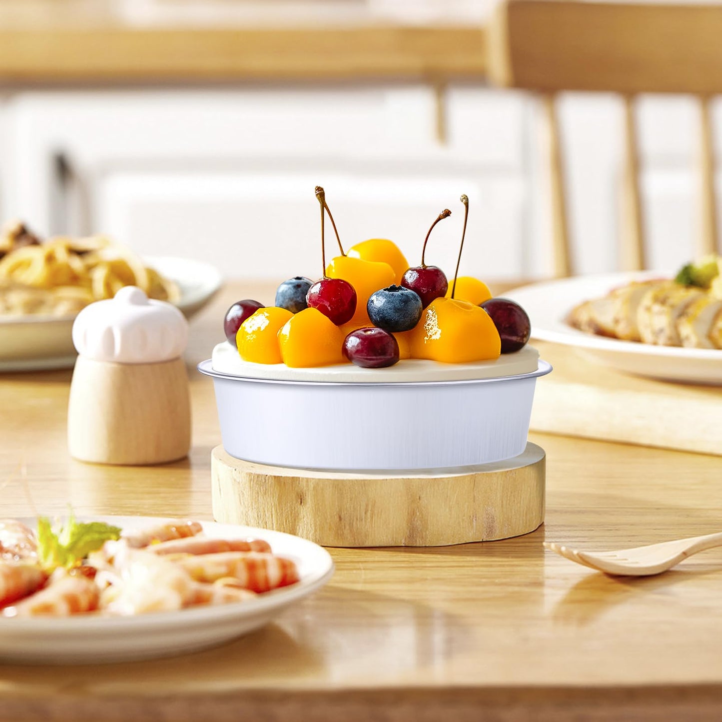 50 Pcs Aluminum Mini Tart Pans with Lids