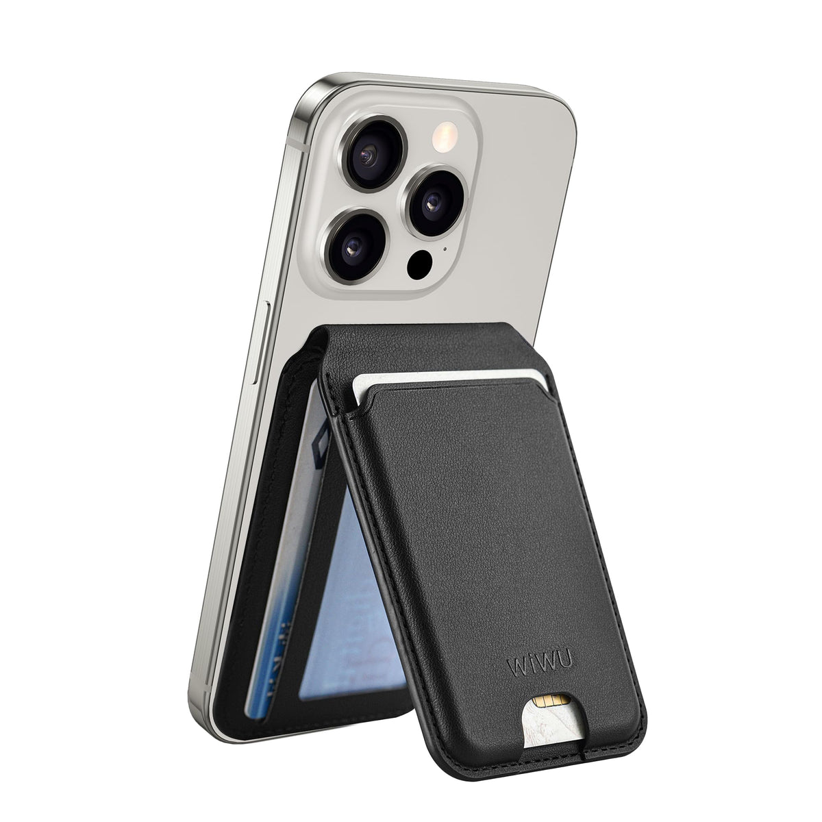 MagSafe RFID Blocking Magnetic Wallet with Stand