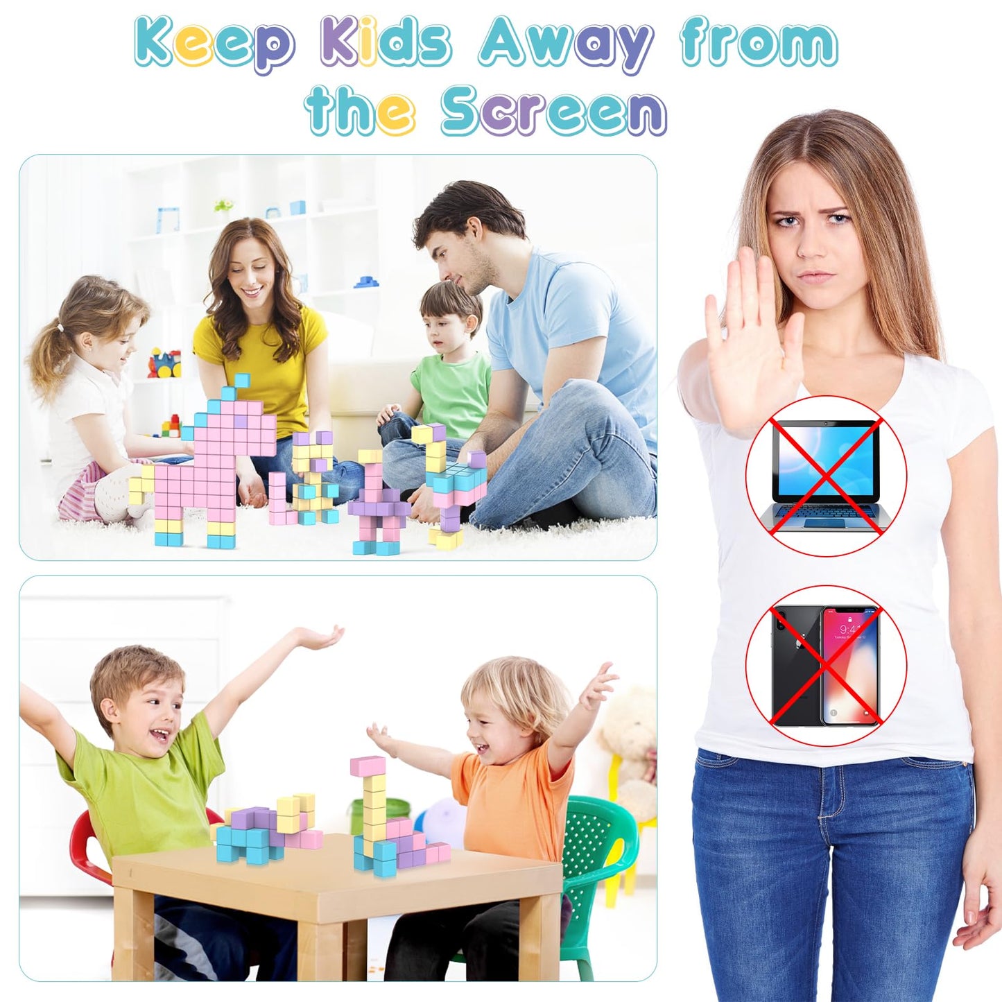 Magnetic Building Blocks Toys for Kids Ages 3-7