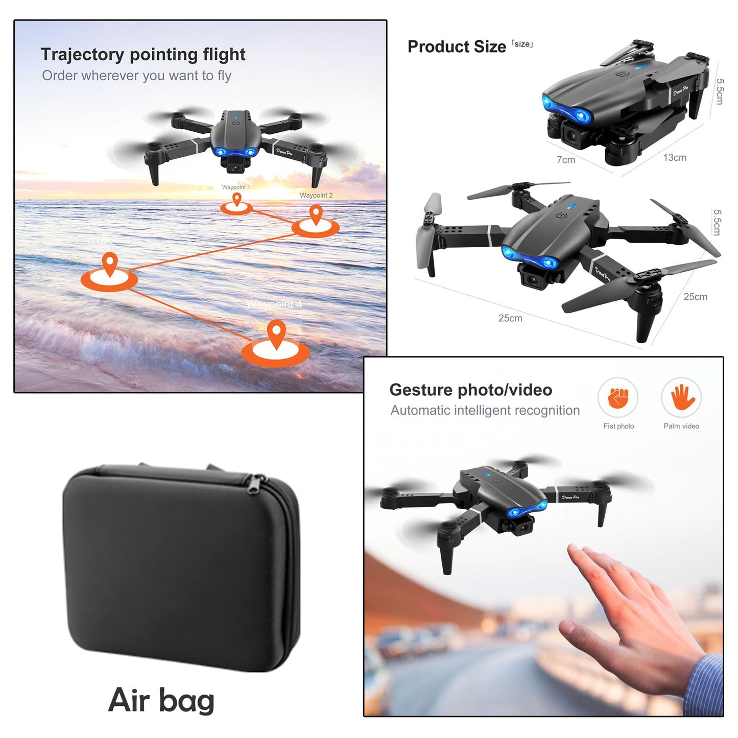 4K Dual HD Camera FPV Drone by THOAML