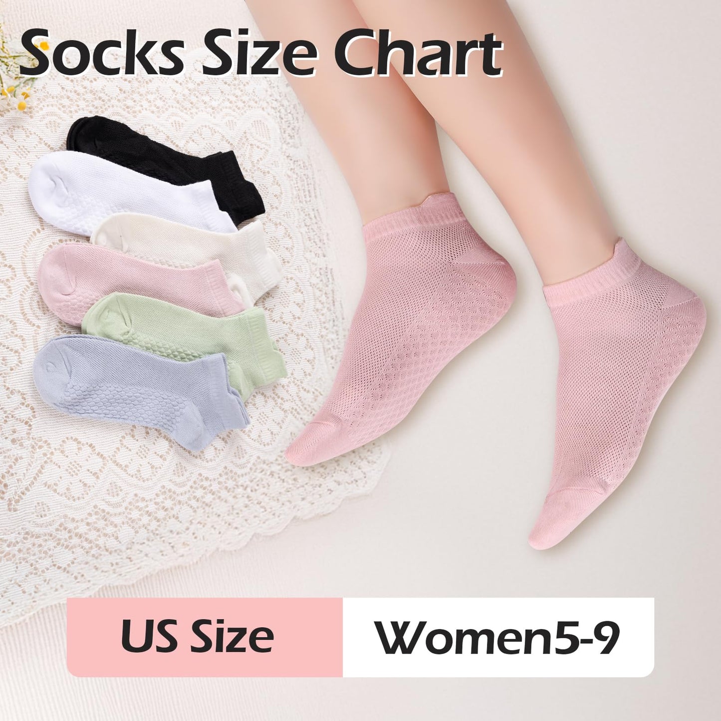 8 Pairs Women Ankle Socks - Regular Fit