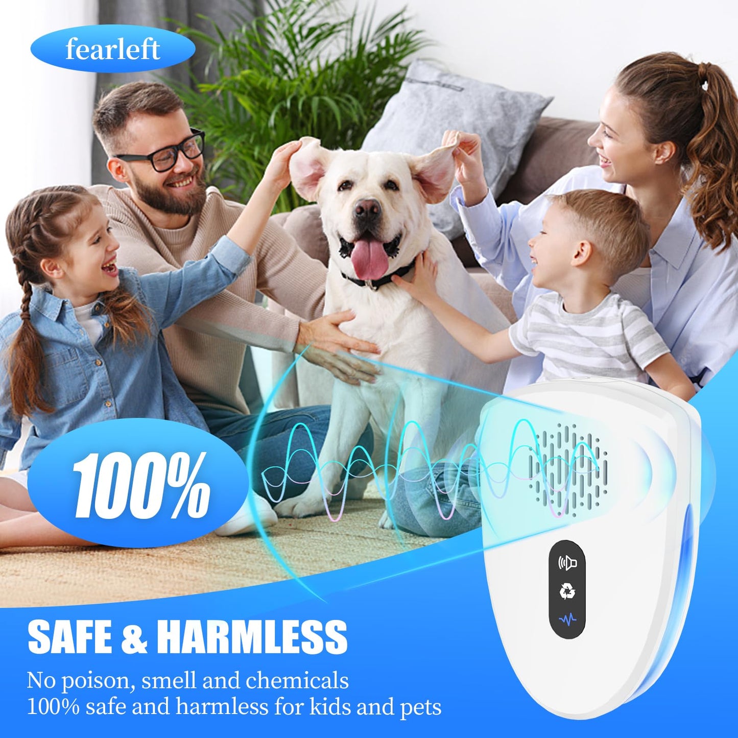 6 Pack Ultrasonic Pest Repeller for Home