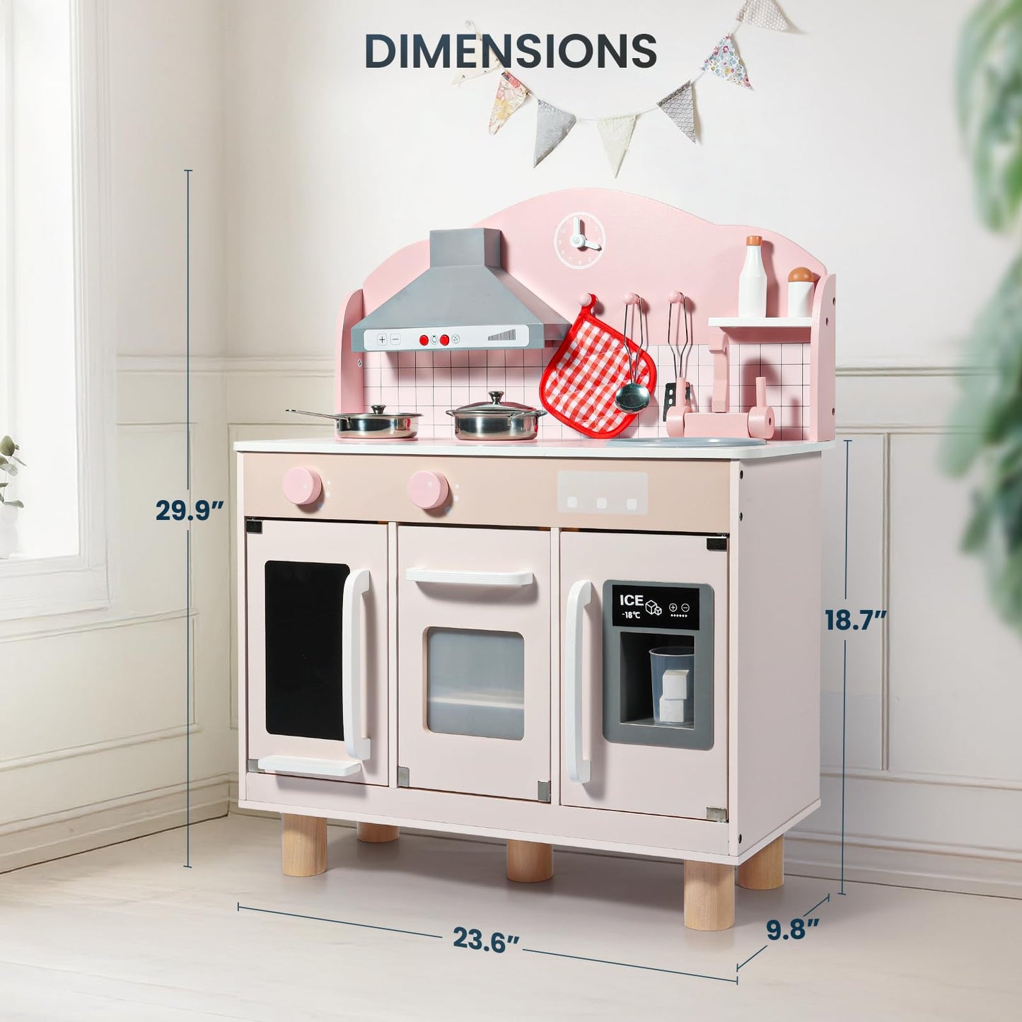 Kids Kitchen Playset with Induction Hob and Oven