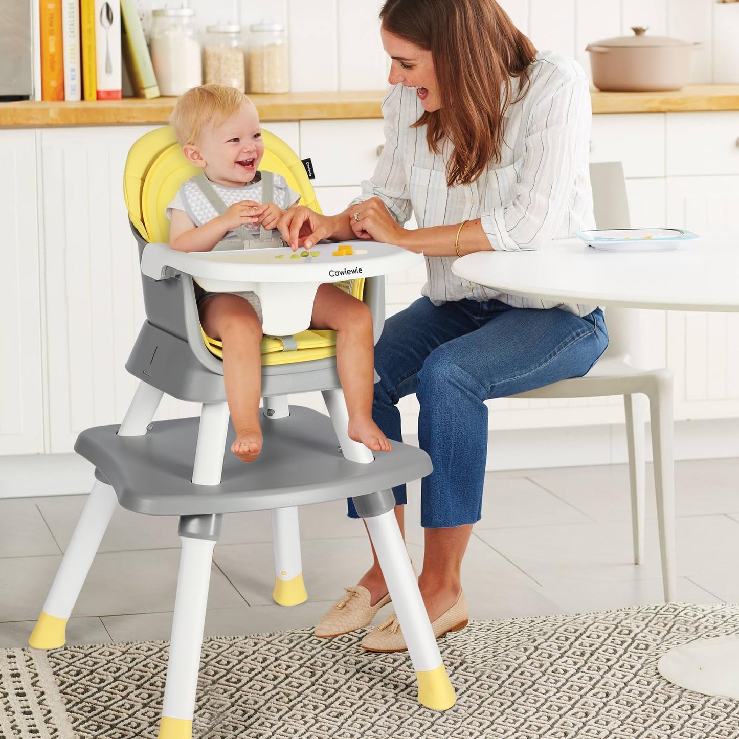 Cowiewie 8-in-1 Baby High Chair and Table Set