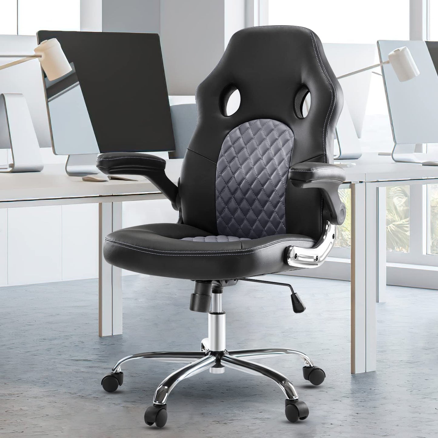Ergonomic Gaming Chair with Lumbar Support and Armrests