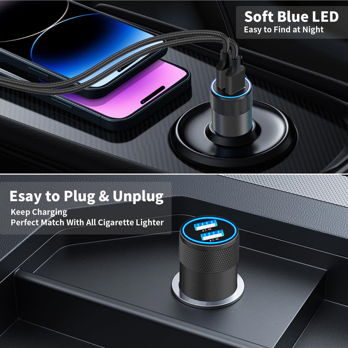 Braveridge 4.8A Dual USB Car Charger Adapter