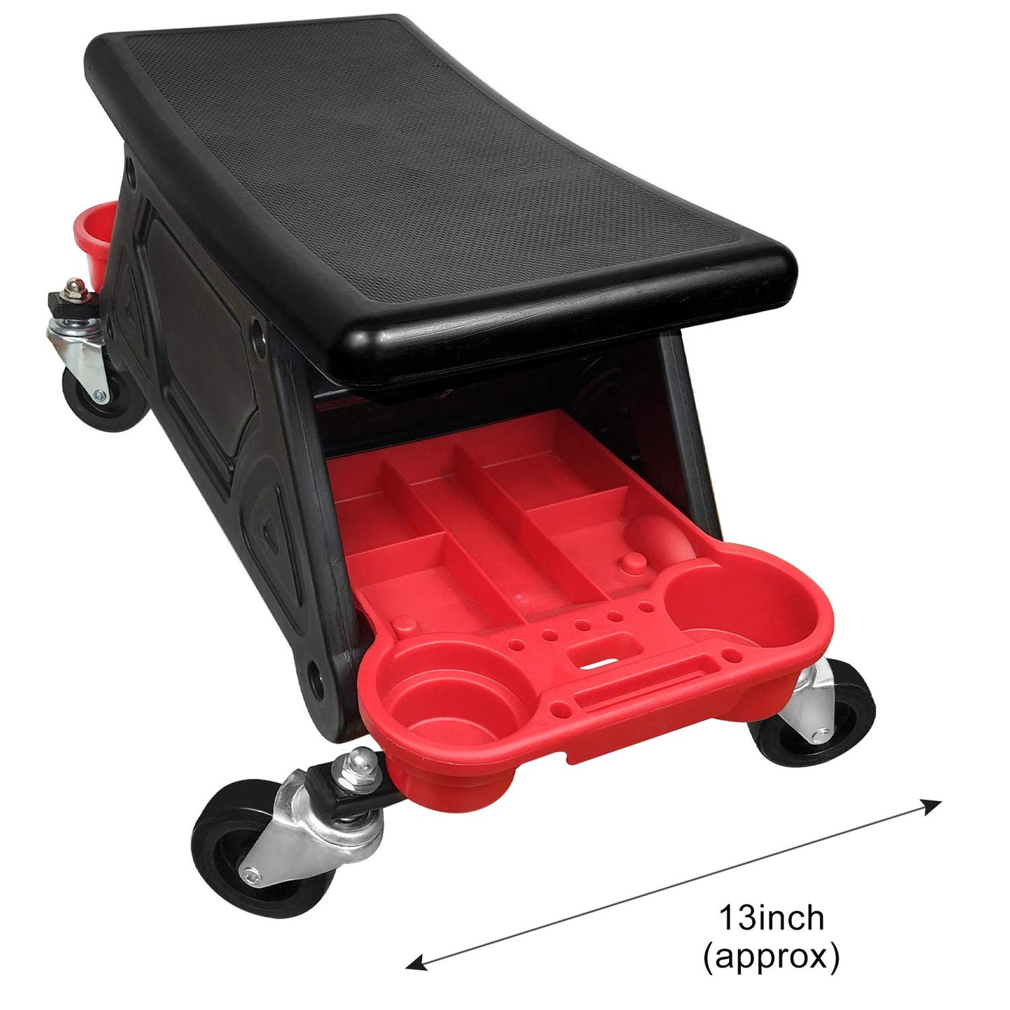 AgiiMan Rolling Mechanic Stool with Tool Storage