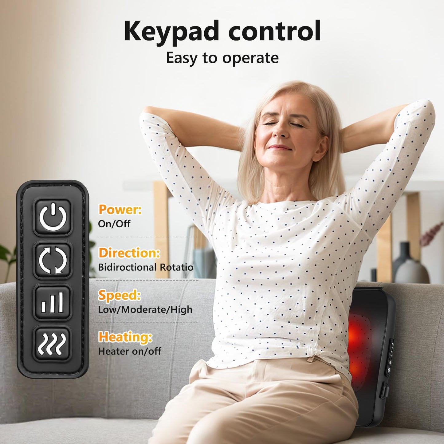 Shiatsu Back Massager with Heat by iKristin