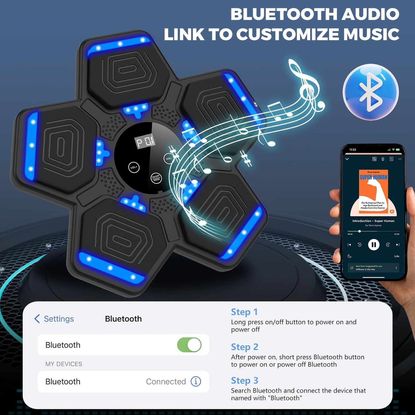 LOLBOX Bluetooth Music Boxing Machine for Kids