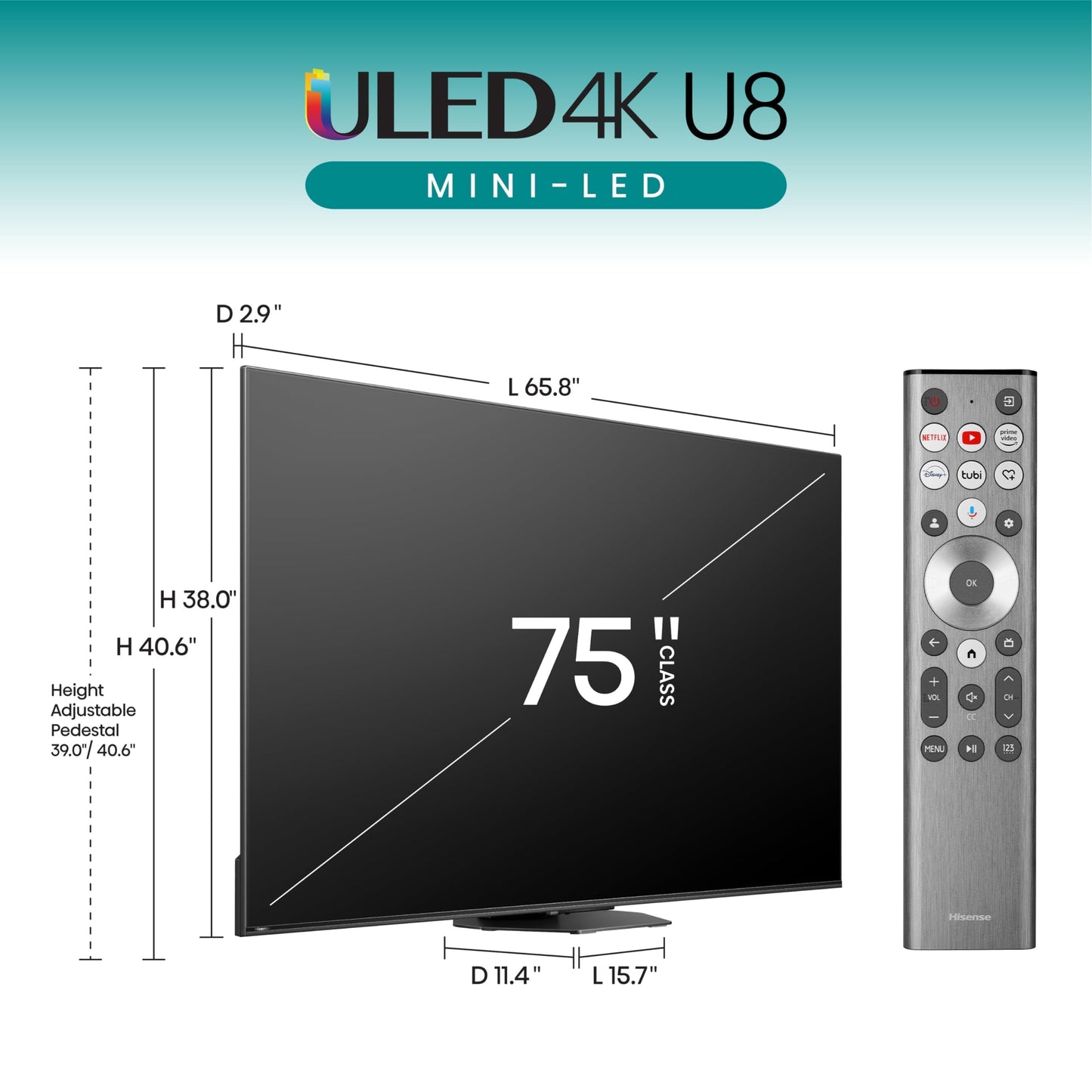 Hisense 75-Inch 4K UHD Smart TV with Dolby Atmos