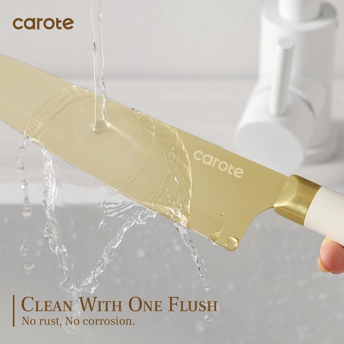 CAROTE 12-Piece Titanium Coated Knife Set
