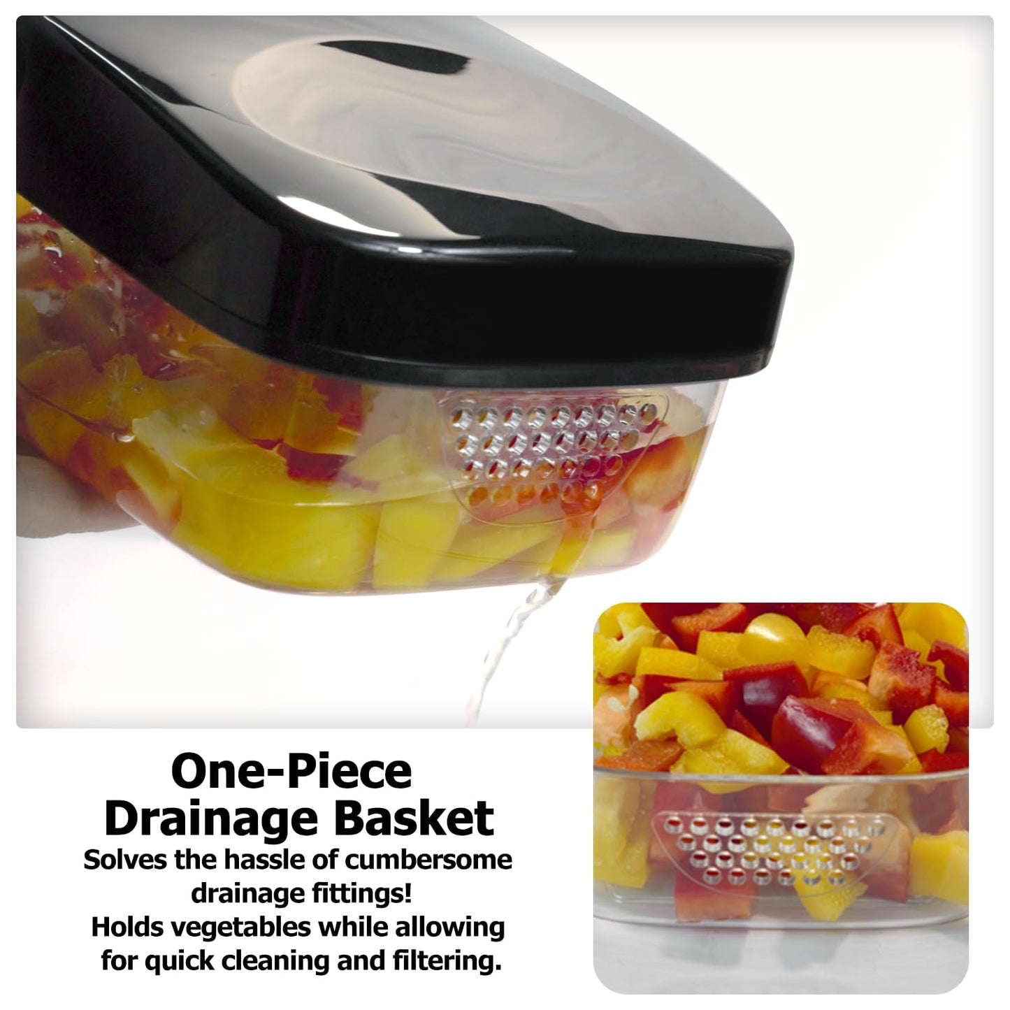 KITIDEA Vegetable Chopper with Container and Dicer