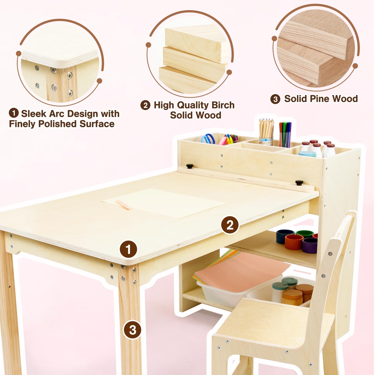 Kids Art Table and Chair Set by bbgroundgrm