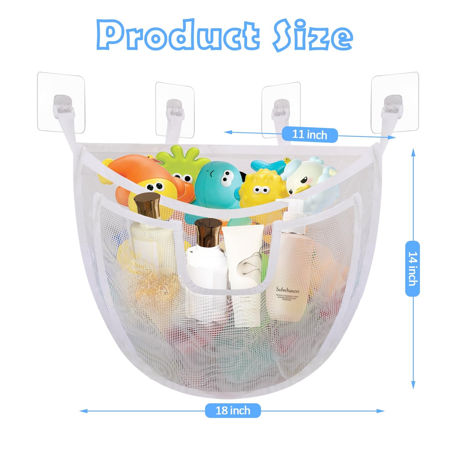 DOCMON Bath Toy Storage with Bottom Zipper