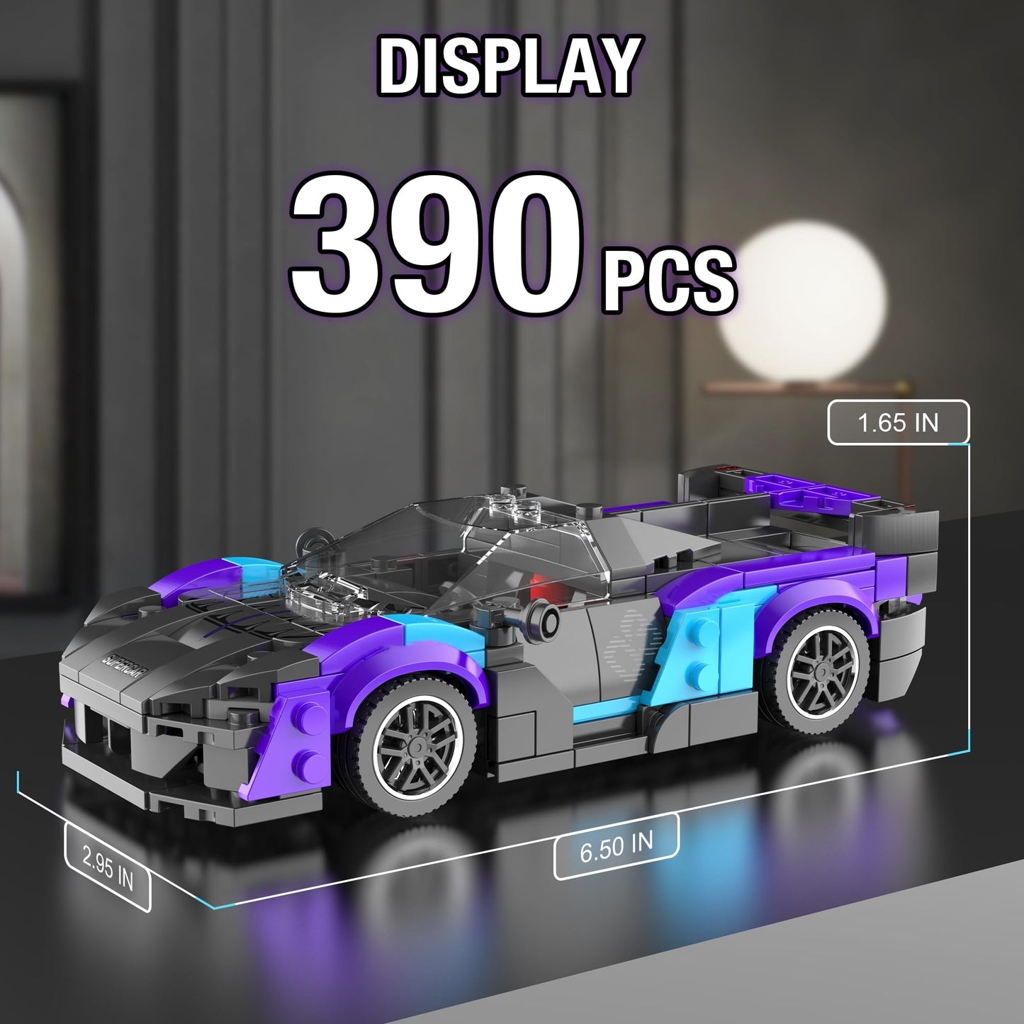 476-Piece Super Sports Car Building Set