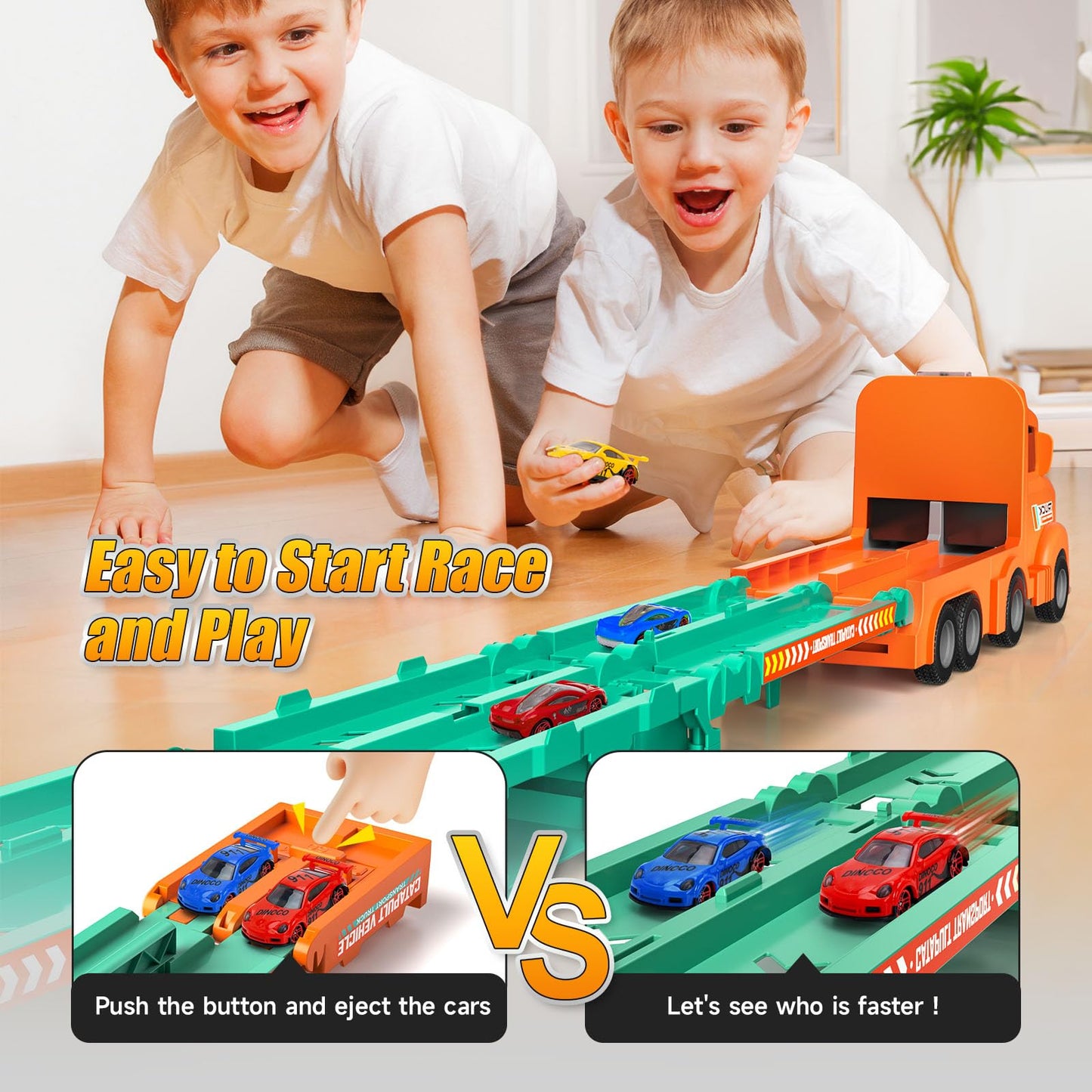 Foldable 3-Layer Car Race Track Playset