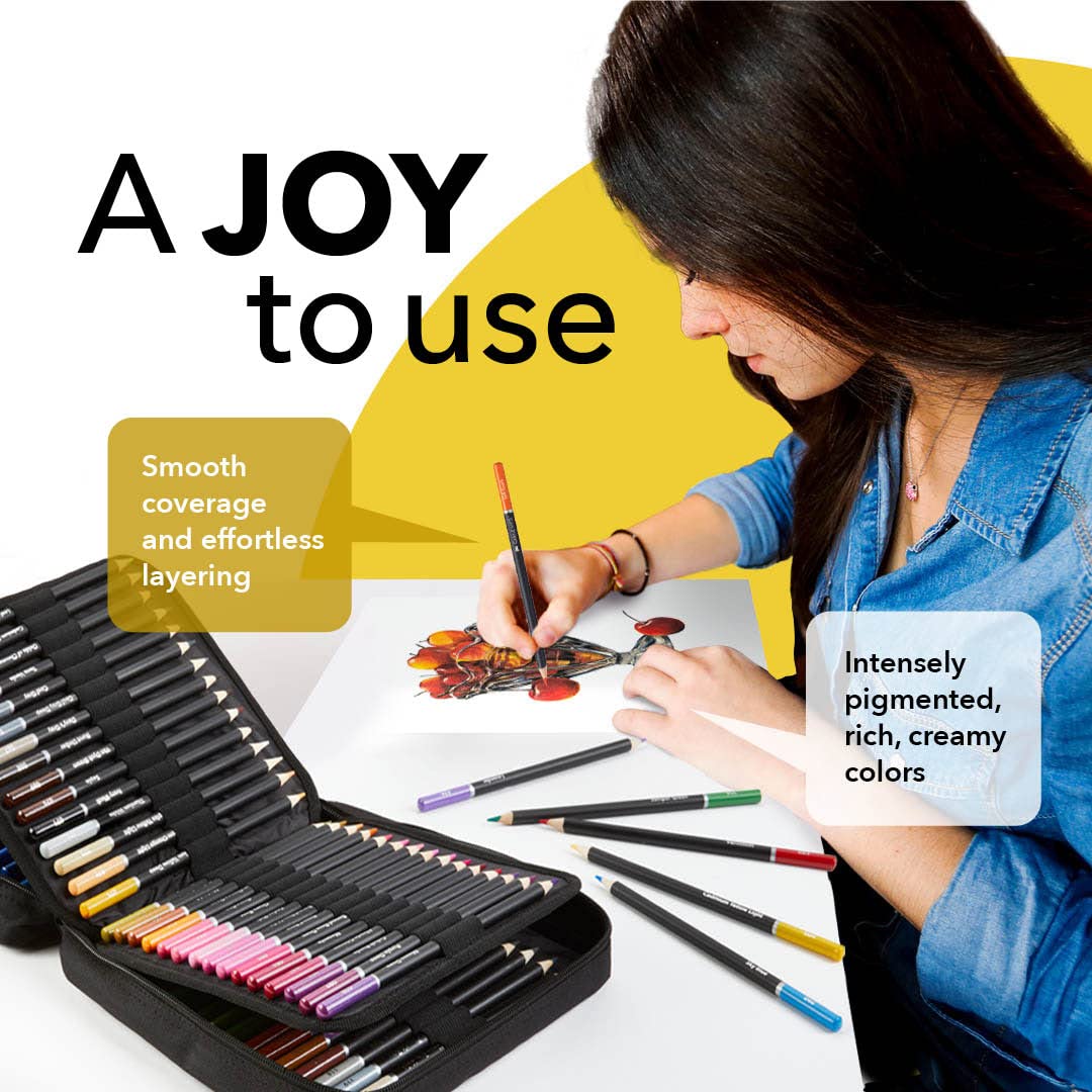 Castle Art 120 Colored Pencils in Zipper Pouch