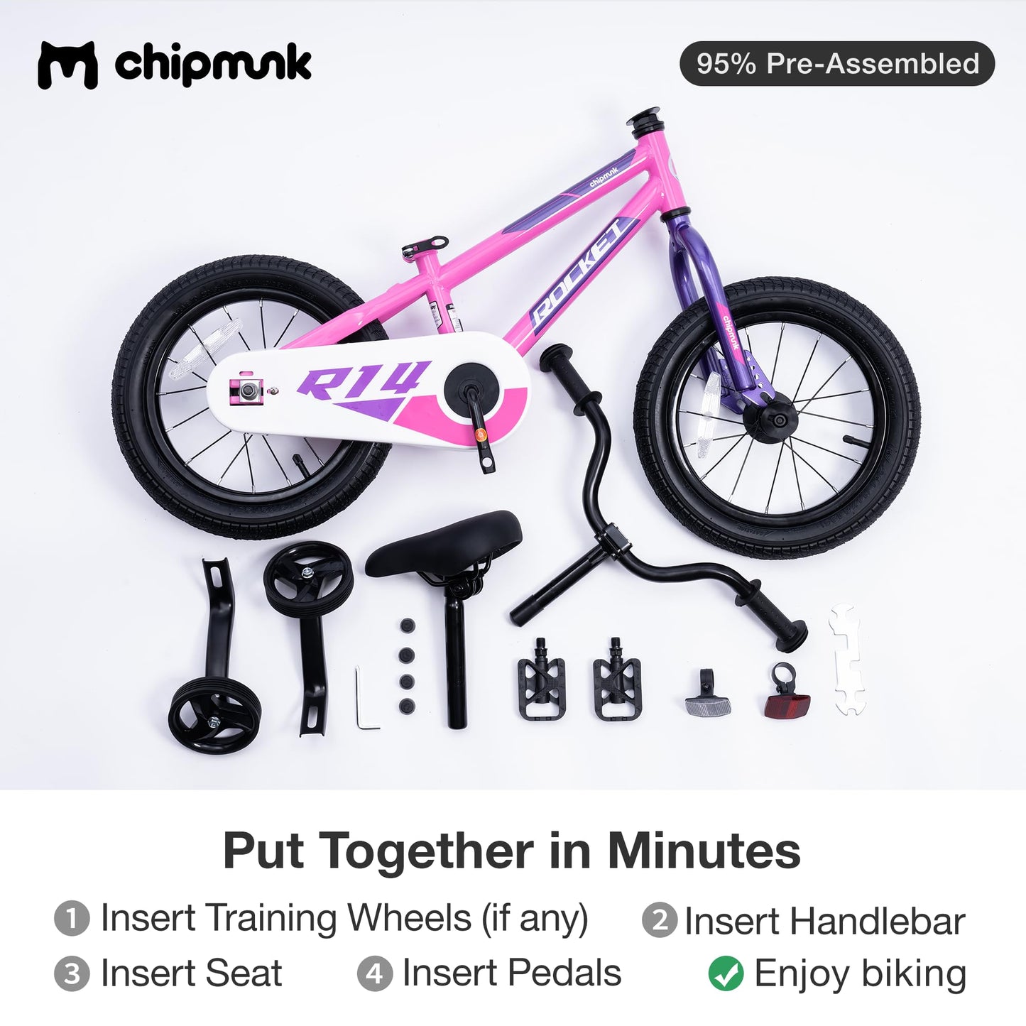 Chipmunk Kids 16 Inch Bike Toddlers Wheel Bicycle