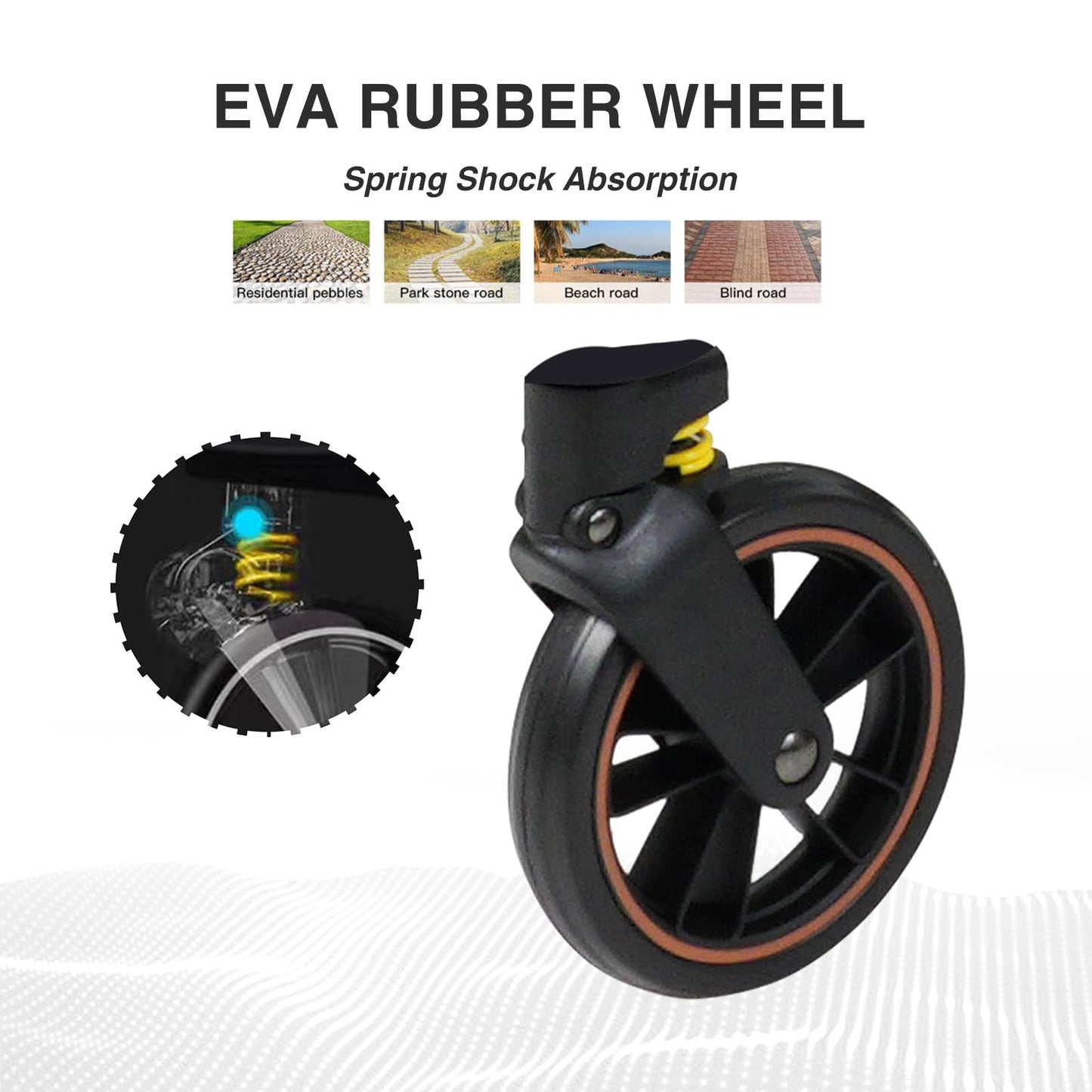 Lightweight 360° Rotable Baby Stroller with Canopy