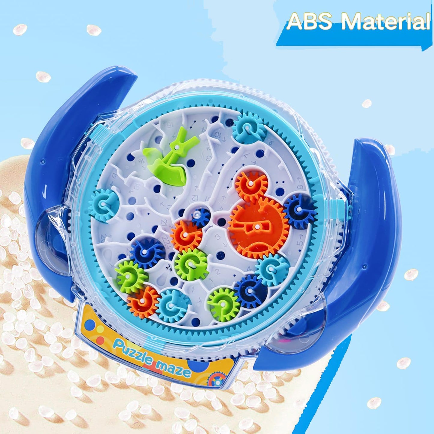 conulog Puzzles for Kids, 3D Gravity Maze Puzzle Game Handheld Brain Teaser Fidget Toy Memory Sequential Maze Ball Puzzle Toys Travel Toys Gift for Boys Girls Ages 3 and up-Blue