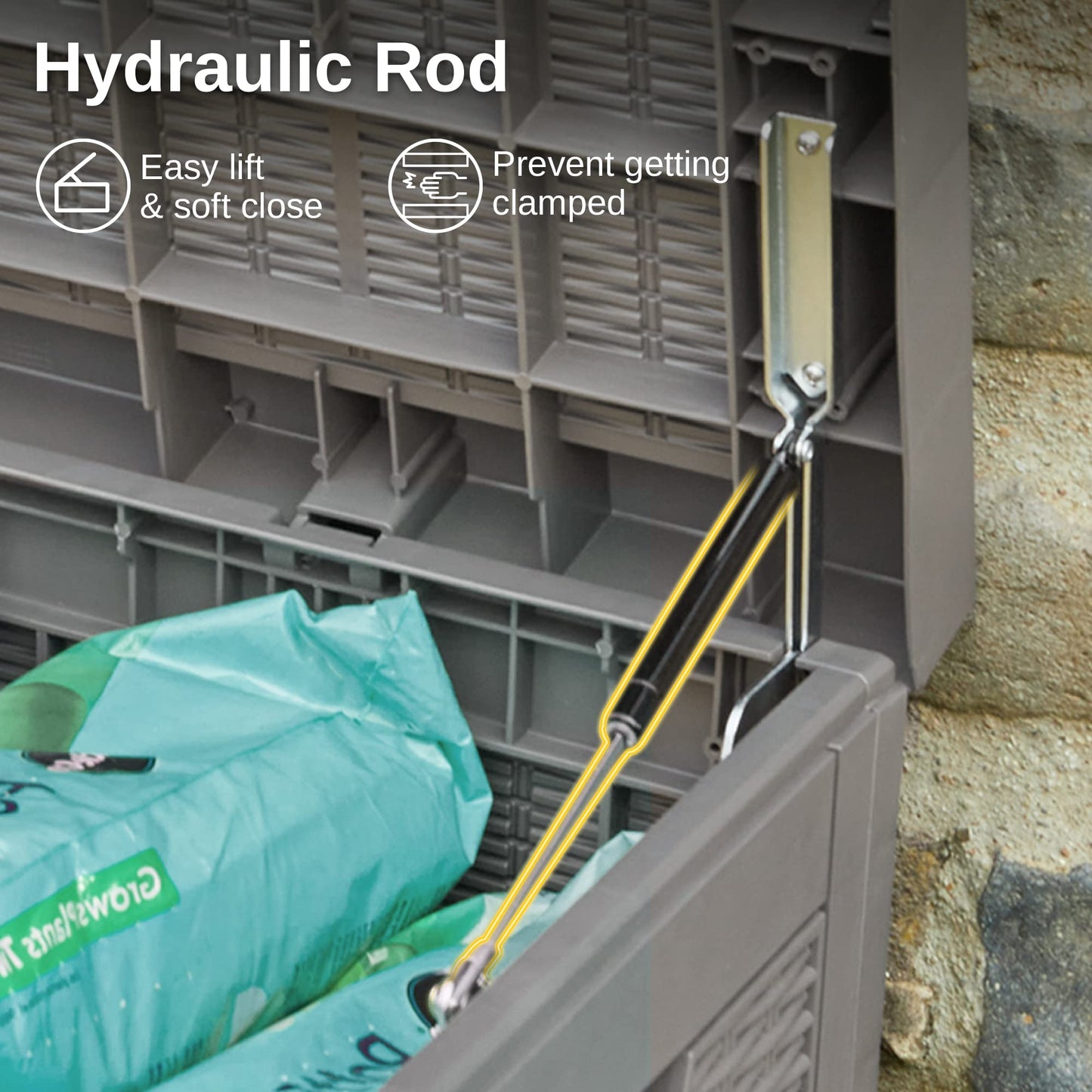 EAST OAK 100 Gallon Waterproof Outdoor Storage Box