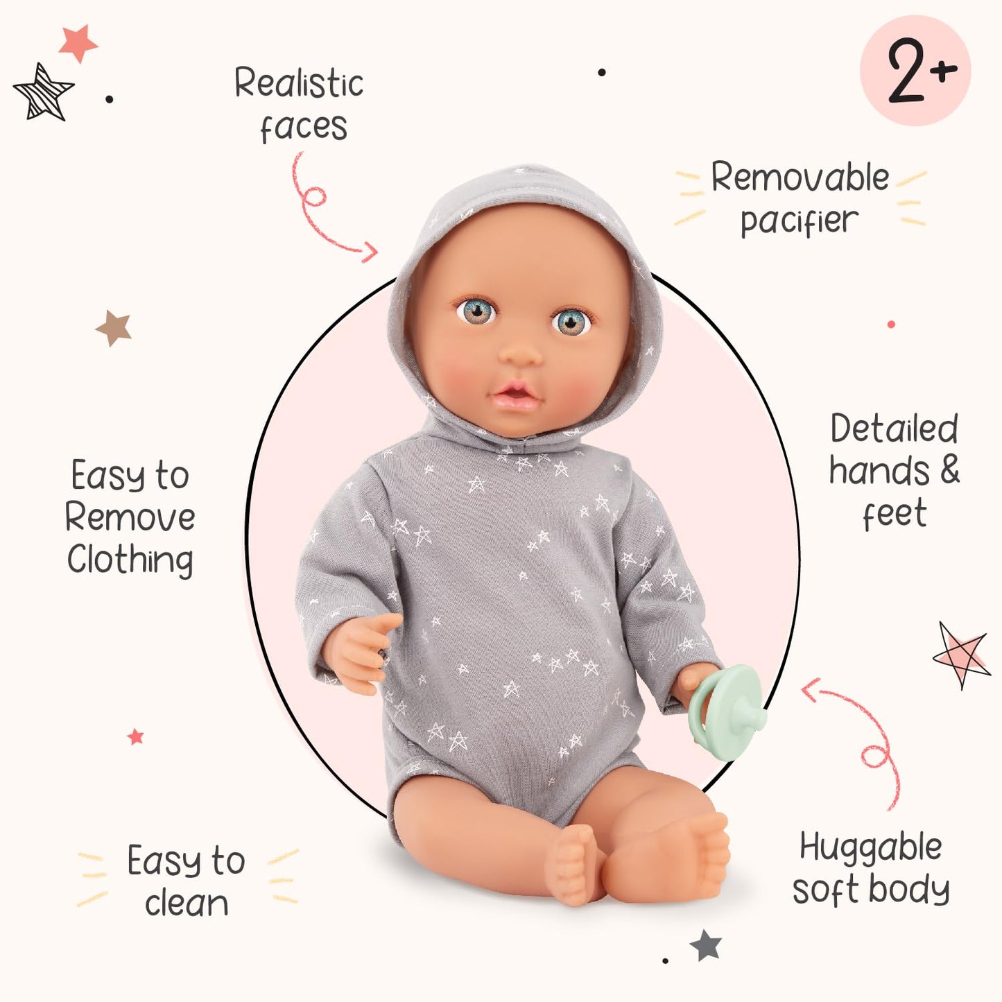 LullaBaby Realistic Baby Doll with Accessories