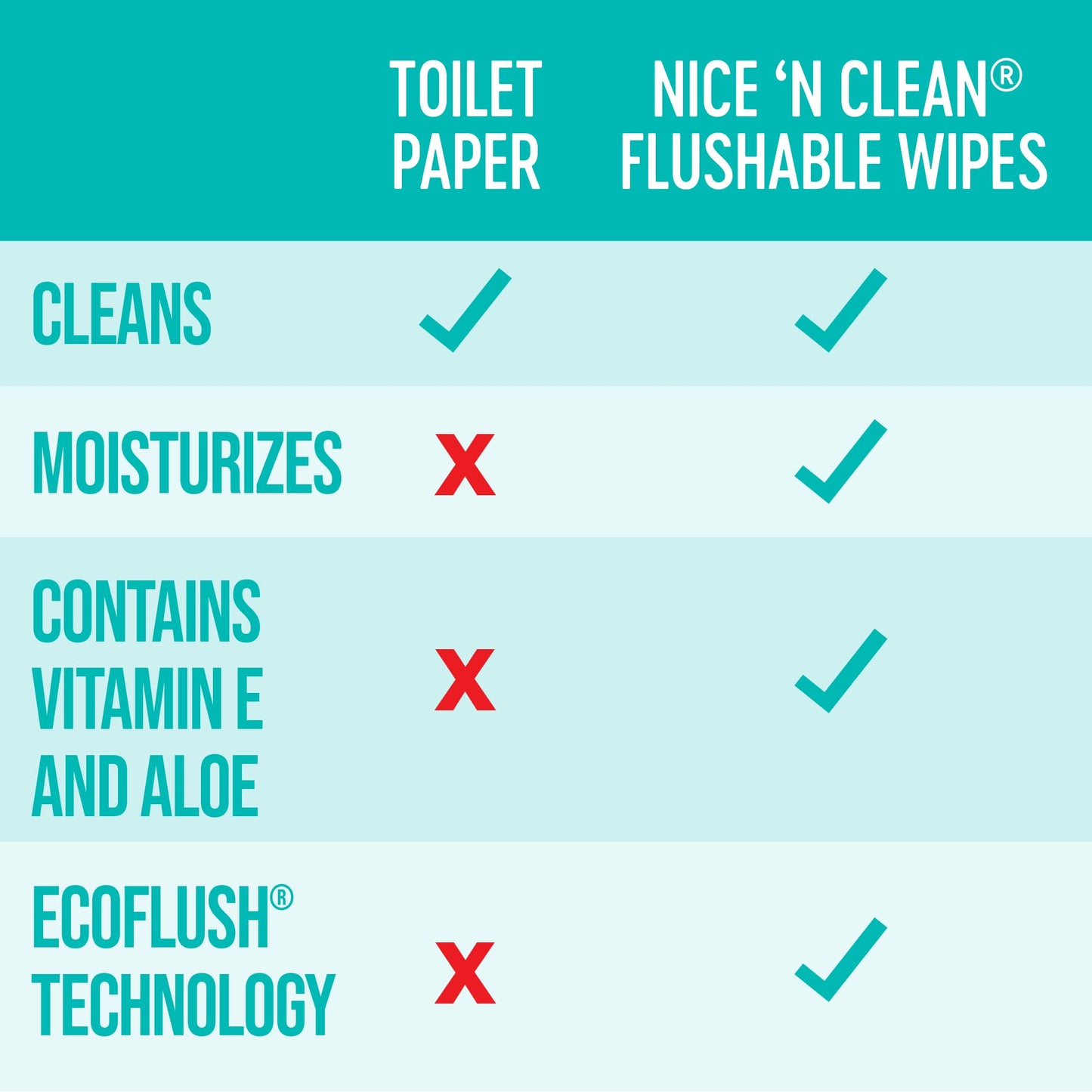 42 Count Nice 'N Clean Flushable Wipes